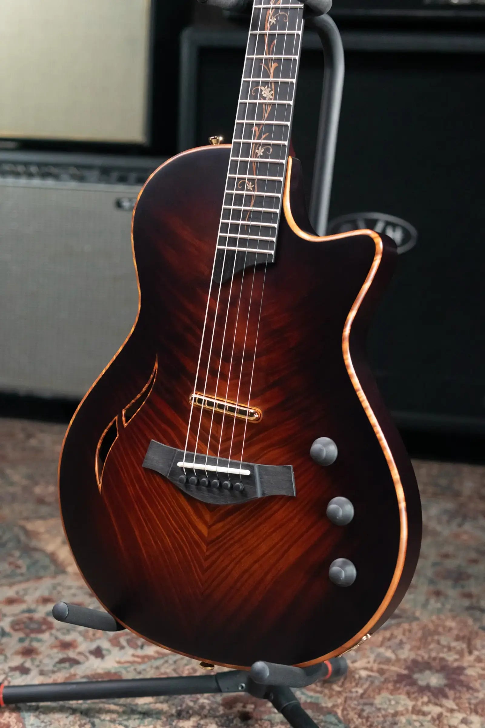 Taylor Custom Shop T5z Custom #C0957 Hawaiian Koa/Shamel Ash Hollow Body Electric Guitar with Hardshell Case