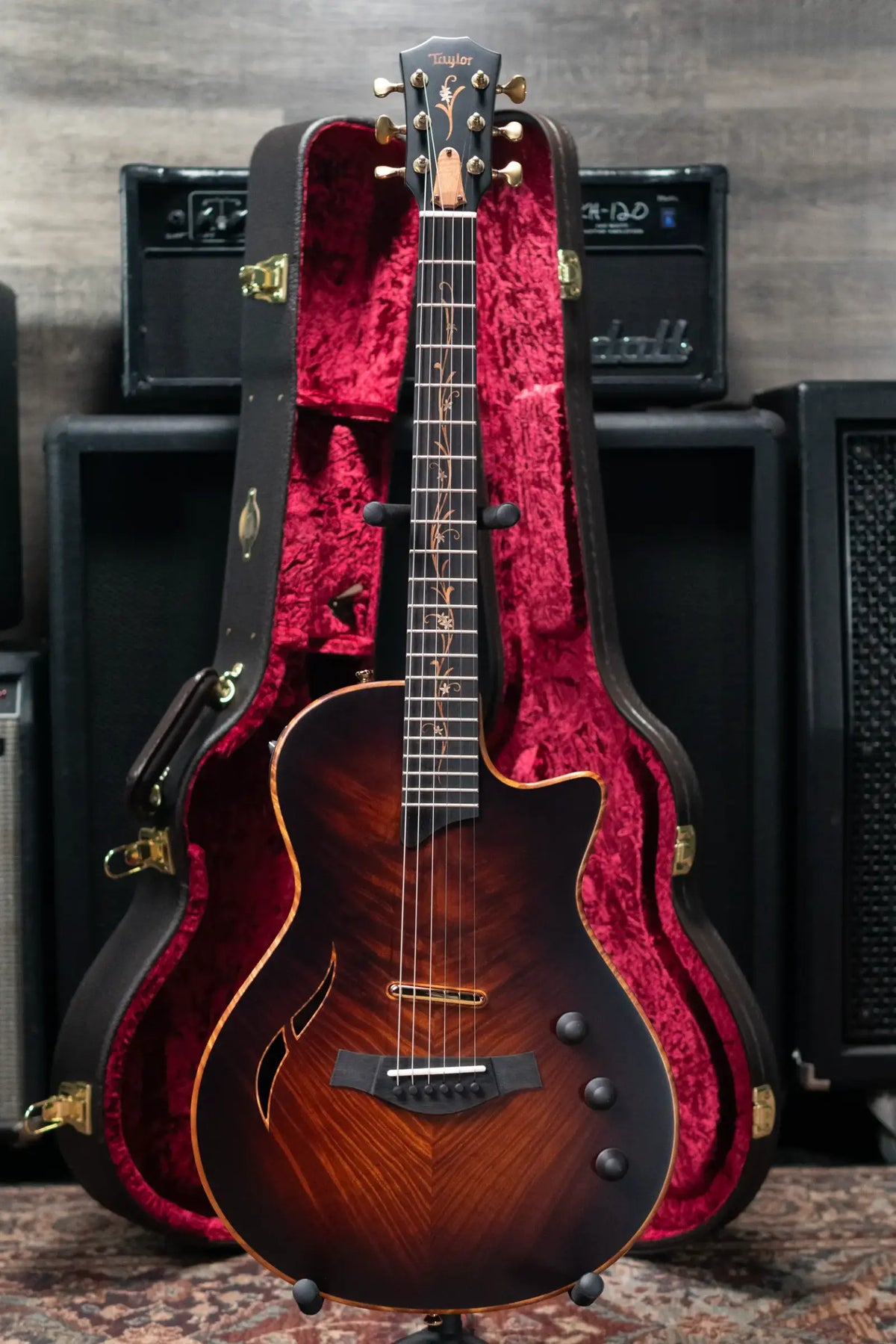 Taylor Custom Shop T5z Custom #C0957 Hawaiian Koa/Shamel Ash Hollow Body Electric Guitar with Hardshell Case