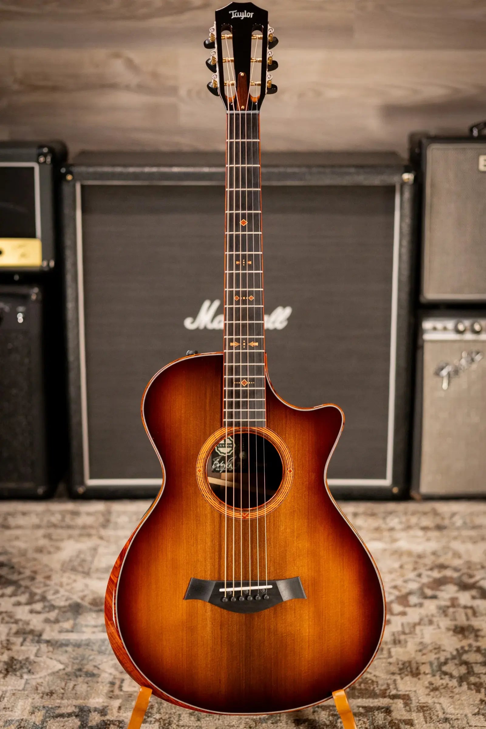 Taylor Custom Shop #13198 12-Fret Grand Concert Acoustic/Electric Guitar - Brazilian Rosewood/Sinker Redwood with Hardshell Case