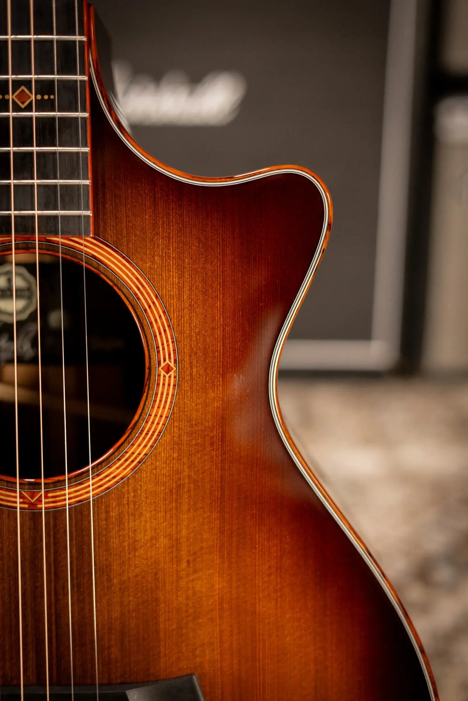 Taylor Custom Shop #13198 12-Fret Grand Concert Acoustic/Electric Guitar - Brazilian Rosewood/Sinker Redwood with Hardshell Case