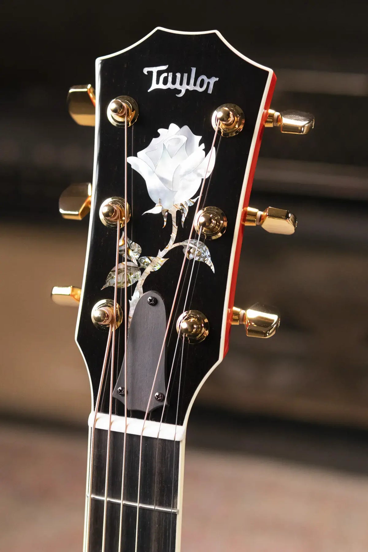 Taylor Doyle Dykes Signature Model Grand Auditorium Acoustic/Electric Guitar - Translucent Orange with Aerocase - Demo