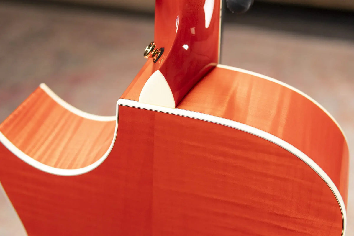 Taylor Doyle Dykes Signature Model Grand Auditorium Acoustic/Electric Guitar - Translucent Orange with Aerocase - Demo