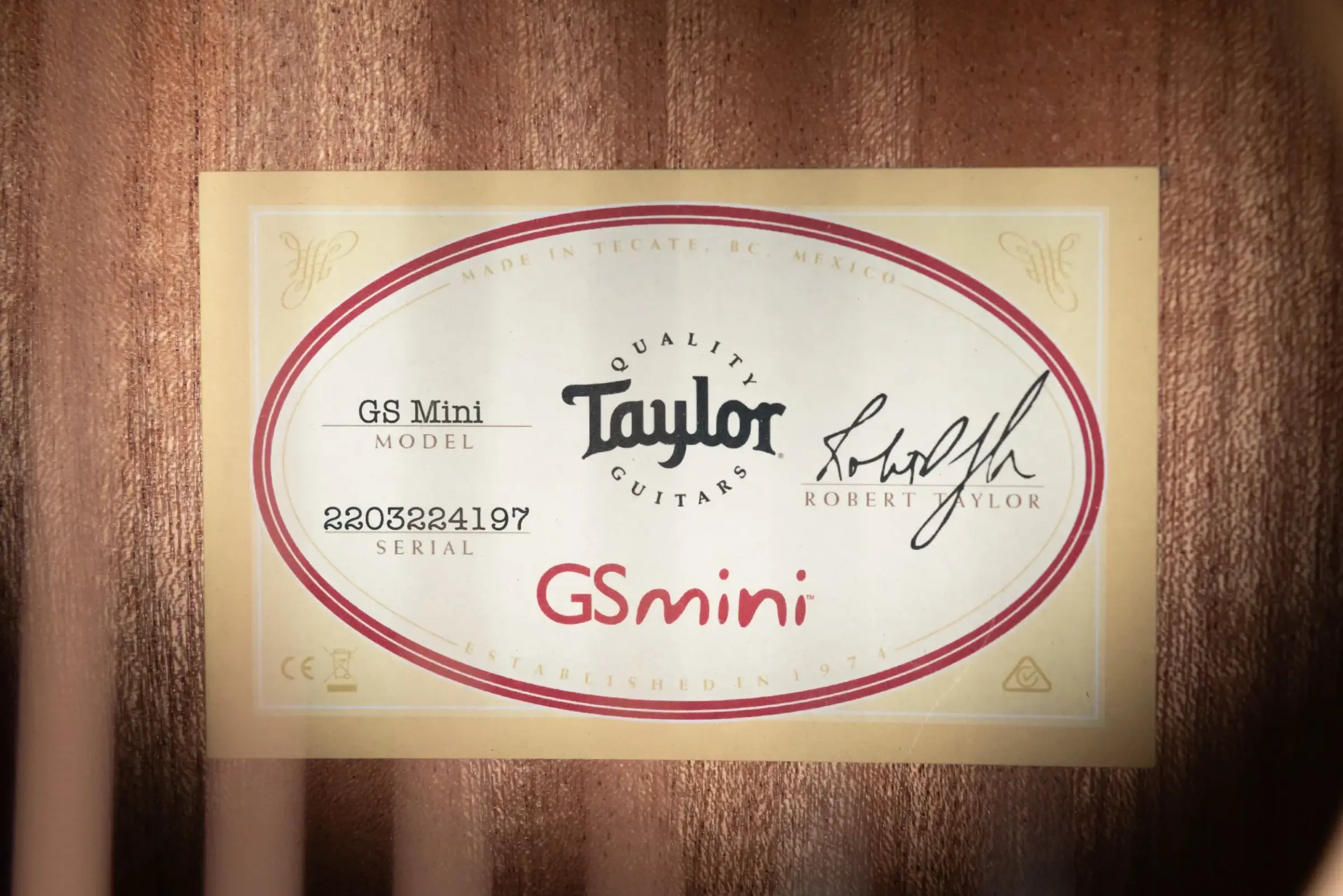 Taylor GS Mini Sapele Acoustic Guitar with Tan Structured Gig Bag - Floor Model Demo