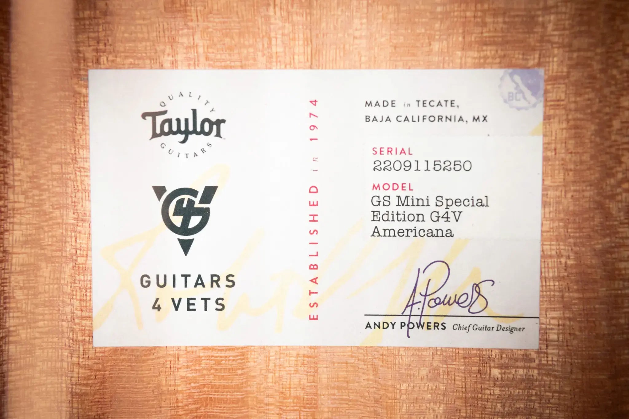 Taylor GS Mini Special Edition Guitars 4 Veterans Americana Acoustic Guitar with GS Mini Bag