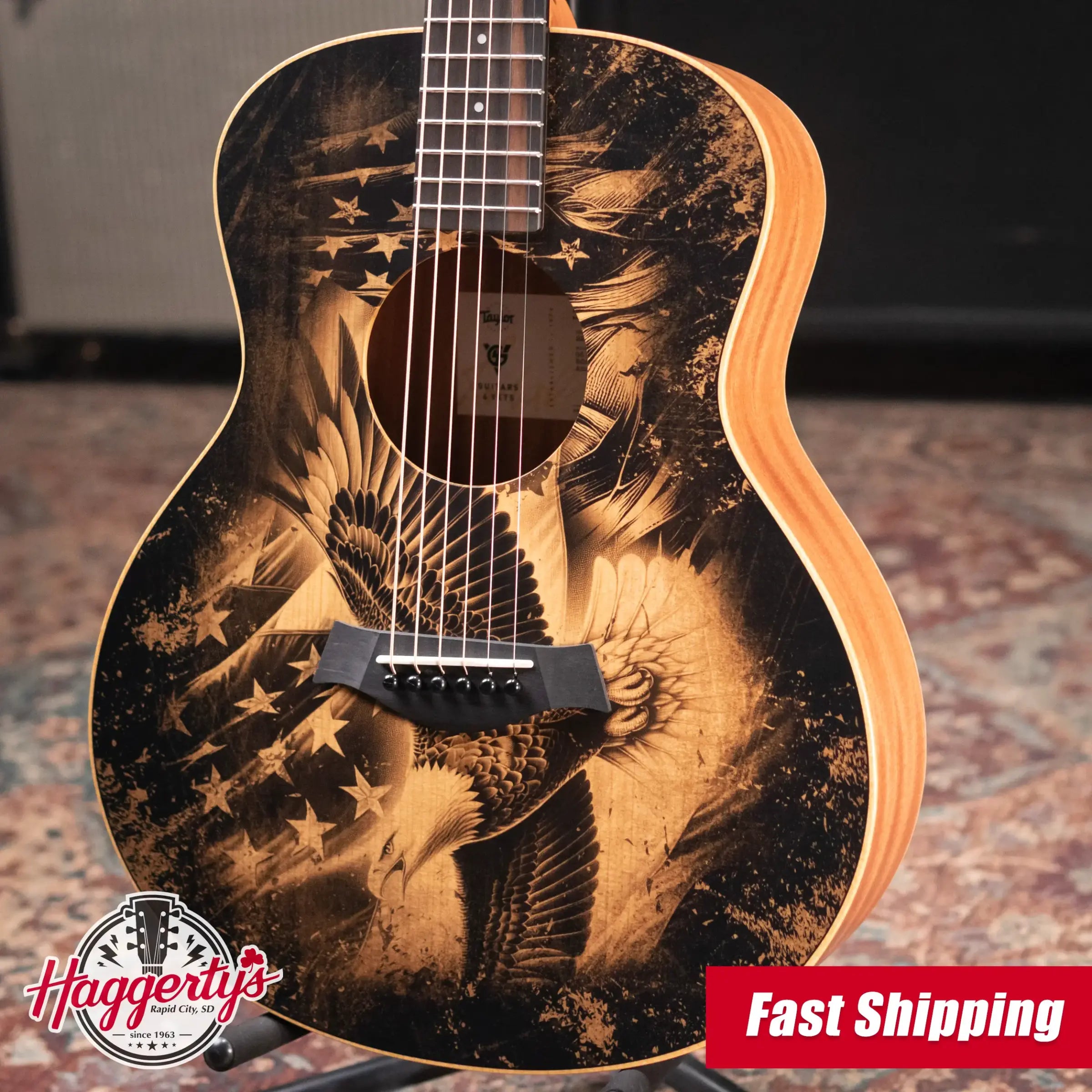 Taylor GS Mini Special Edition Guitars 4 Vets Americana Acoustic Guitar with Gig Bag