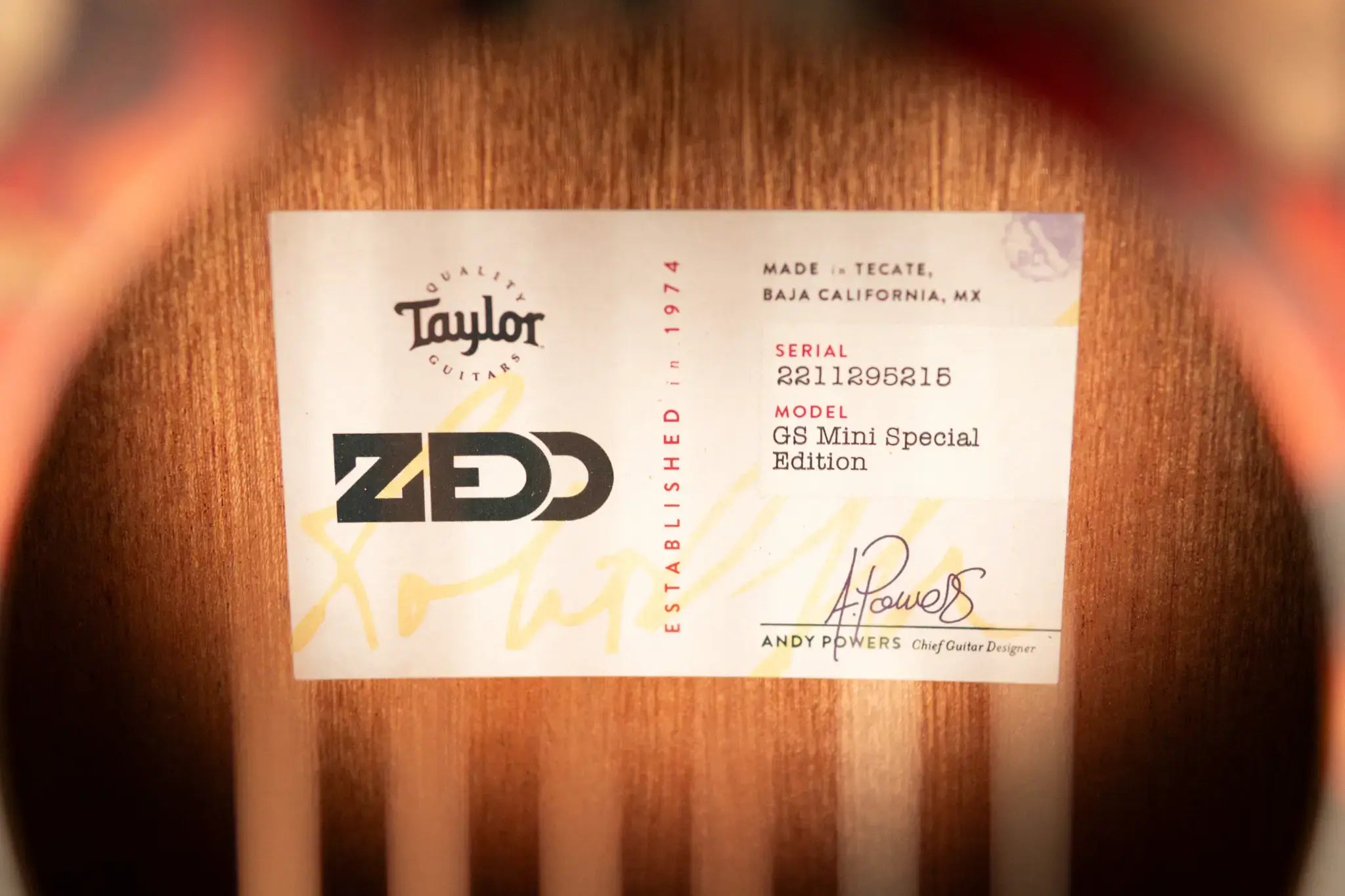 Taylor GS Mini Special Edition ZEDD Acoustic Guitar - Telos with GS Mini Bag