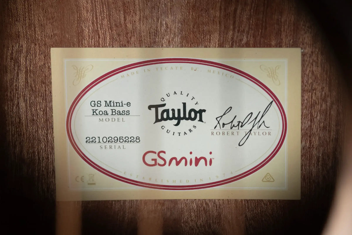 Taylor GS Mini-e Koa Acoustic/Electric Bass with GS Mini Bag - Demo