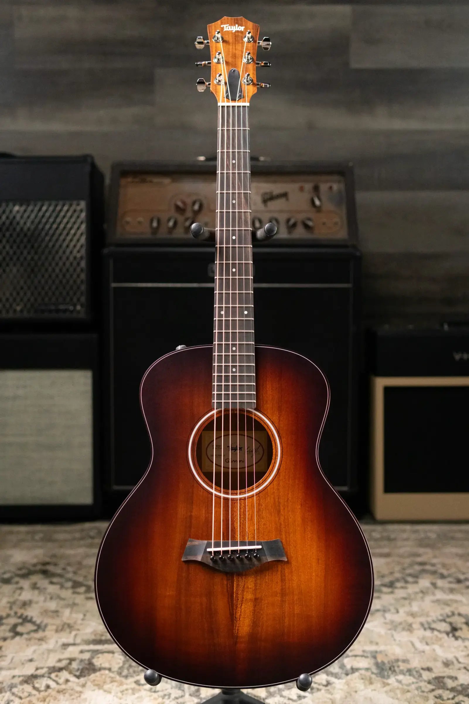 Taylor GS Mini-e Koa Plus Acoustic-Electric Guitar - Shaded Edgeburst with Aerocase
