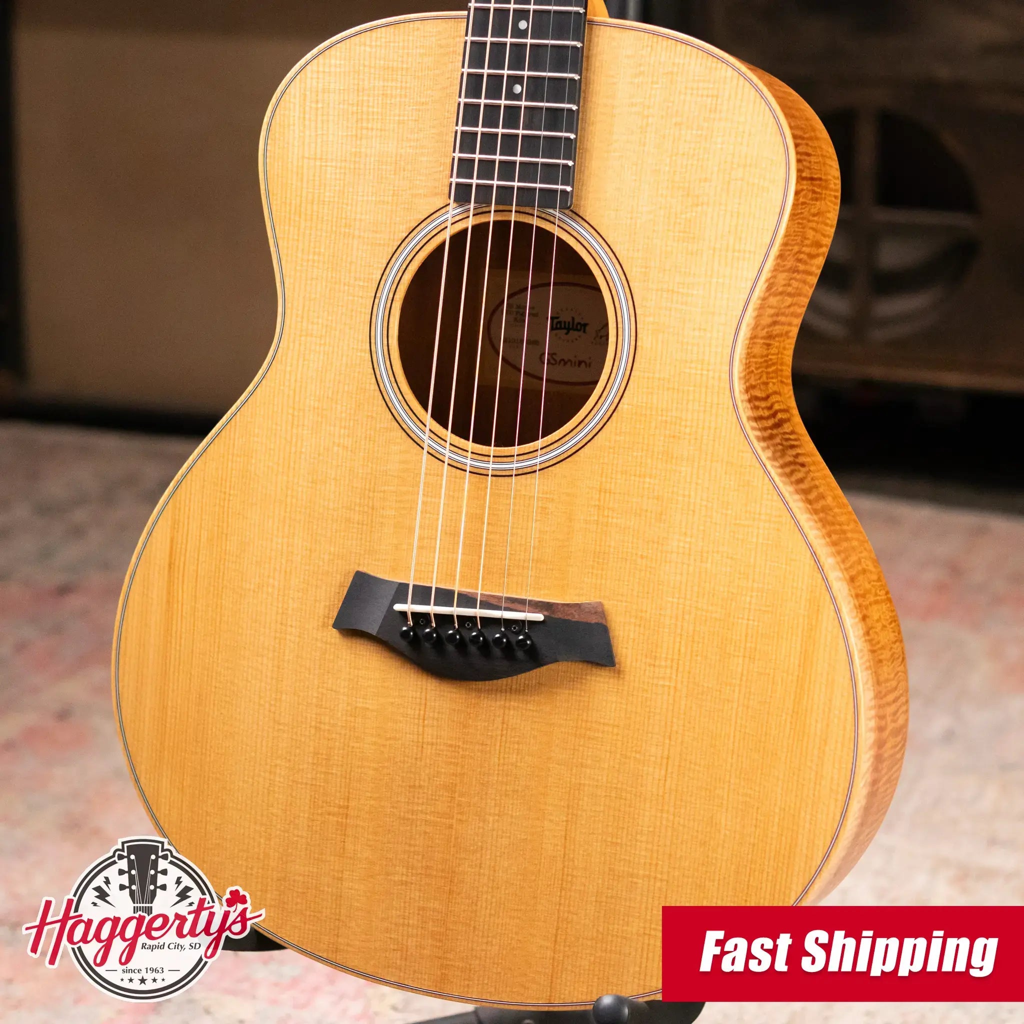 Taylor GS Mini-e LTD Acoustic/Electric Guitar - Figured Koa with Gig Bag