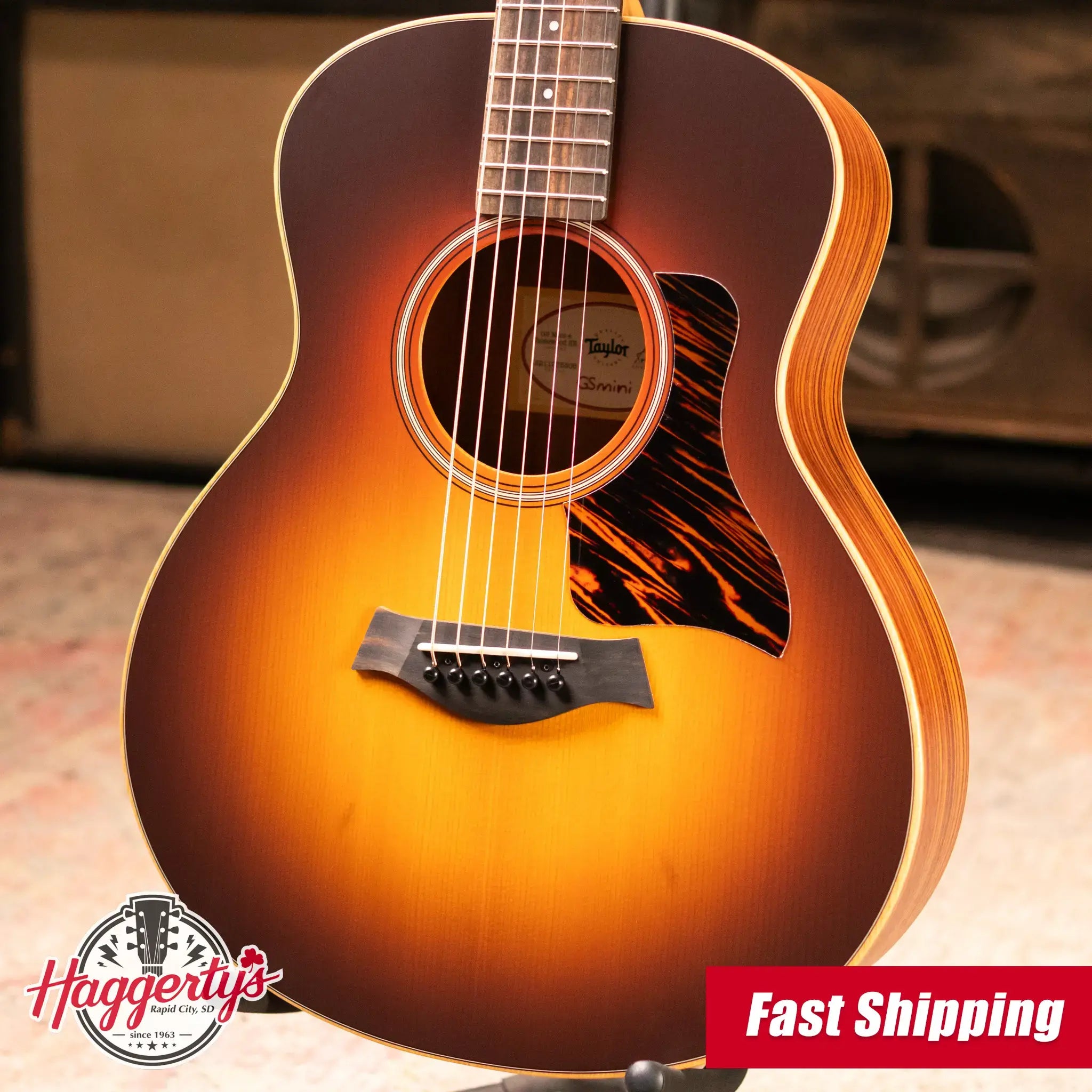 Taylor GS Mini-e Rosewood SB Acoustic/Electric Guitar - Sunburst with GS Mini Gig Bag