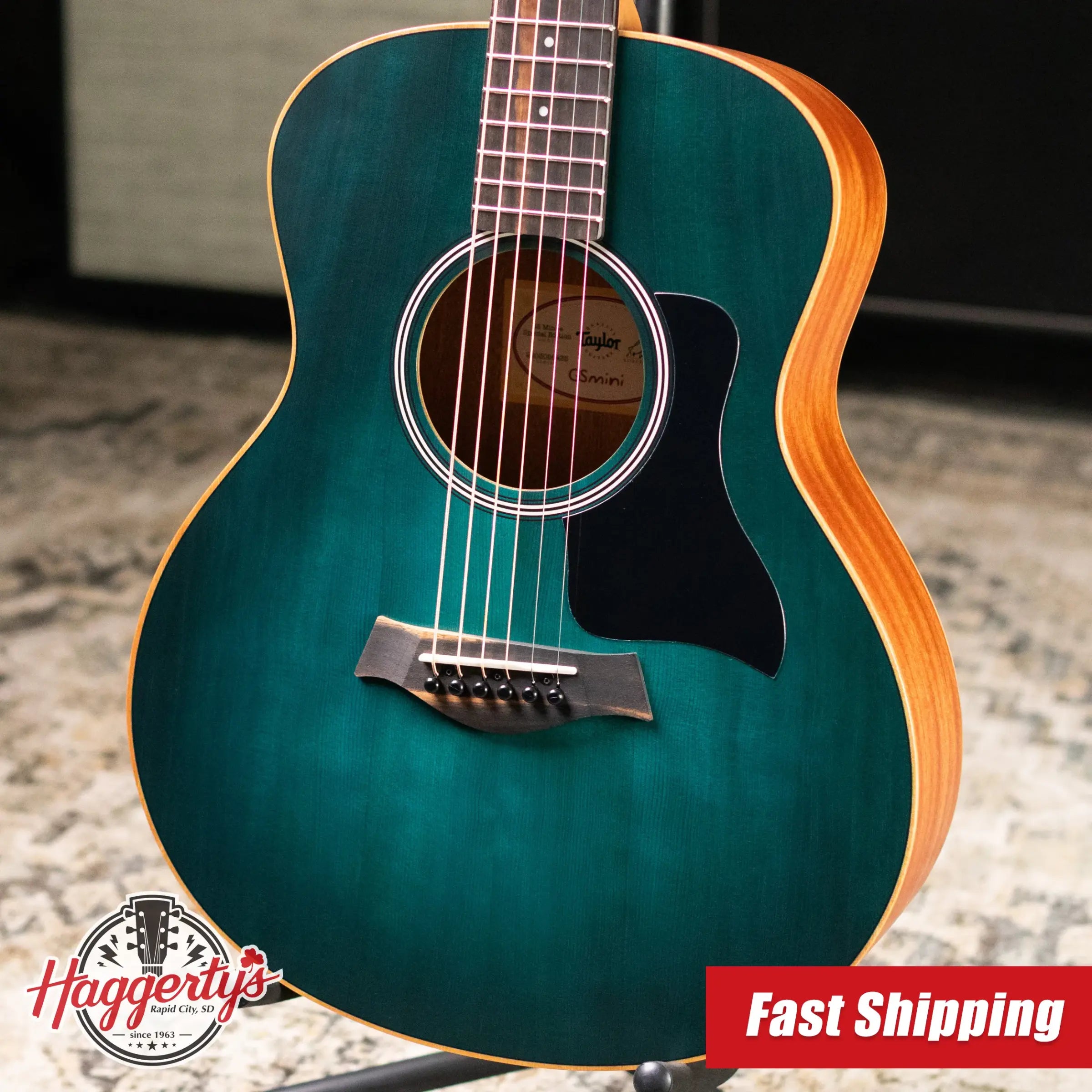 Taylor GS Mini-e Special Edition Acoustic/Electric Guitar - Blue Burst with Gig Bag - Factory Demo