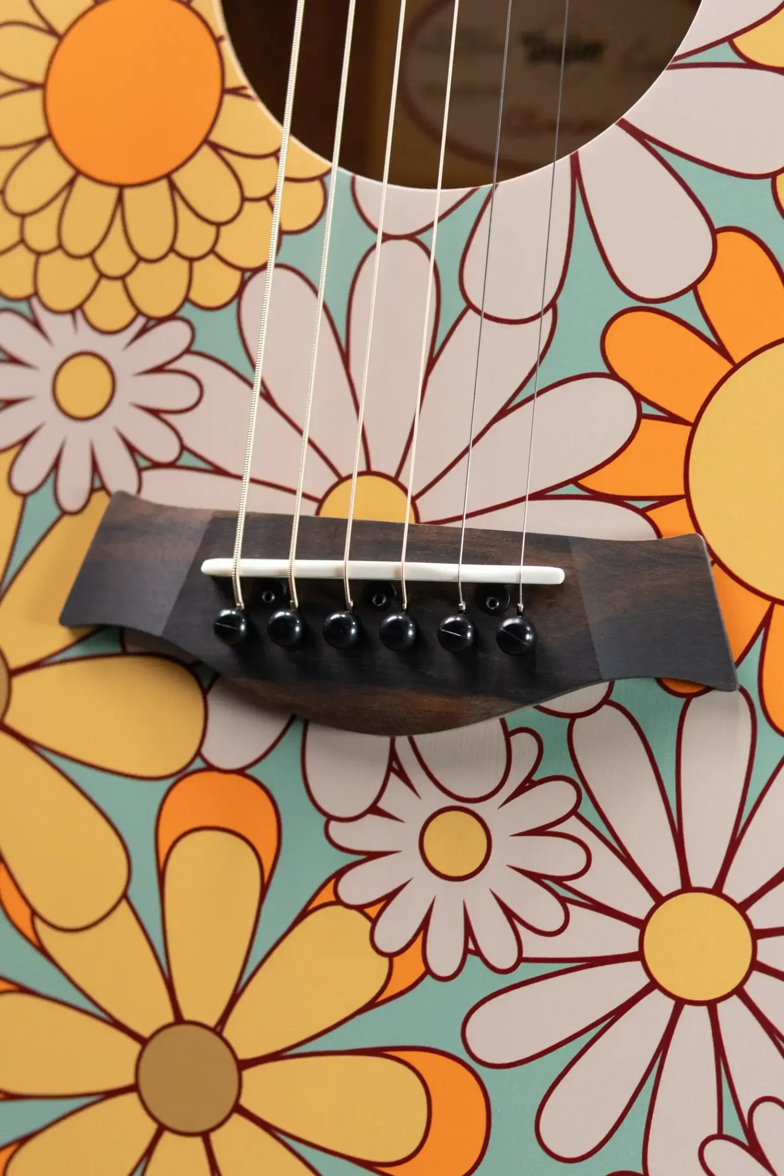 Taylor GS Mini-e Special Edition Acoustic/Electric Guitar - Blue Floral with GS Mini Hard Bag