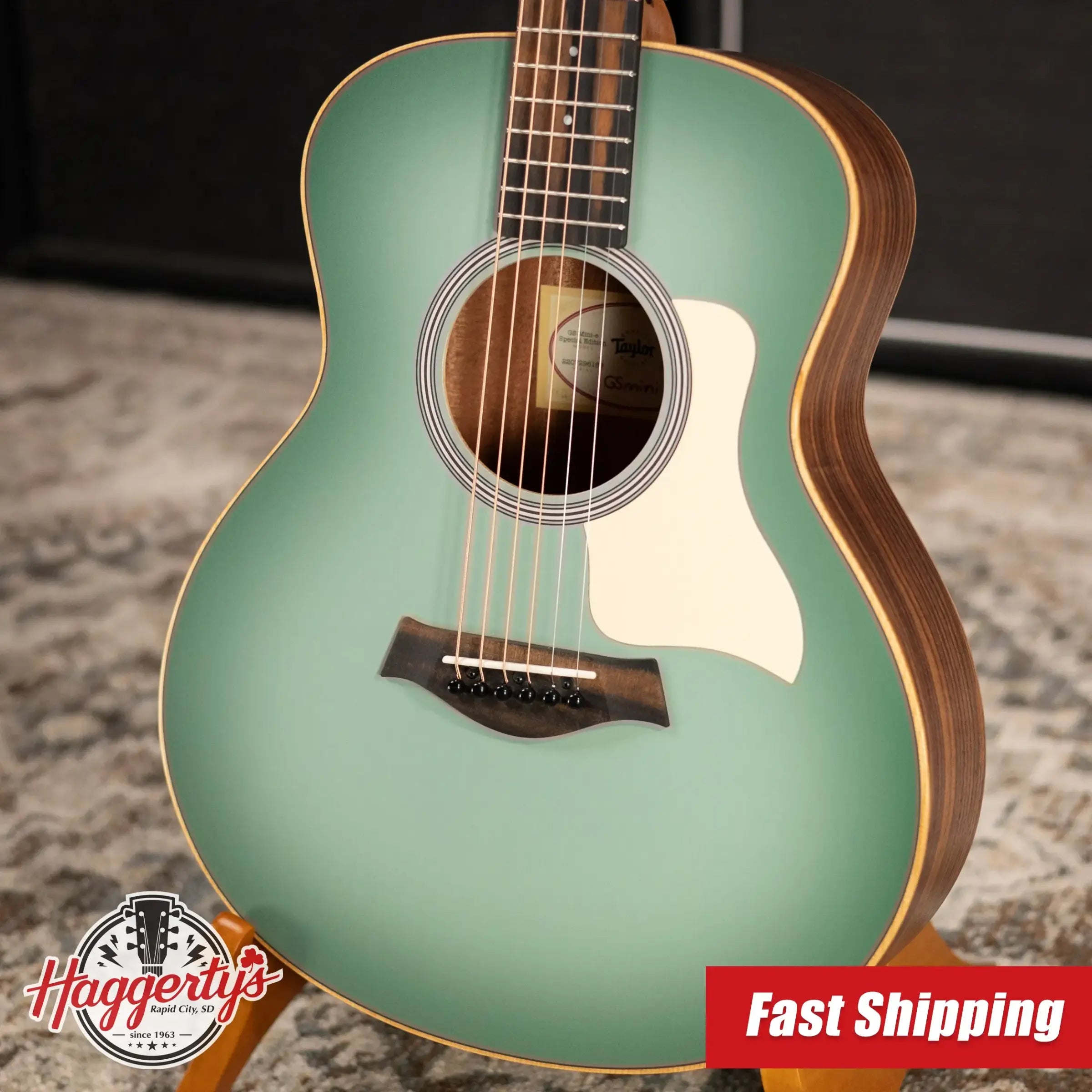 Taylor GS Mini-e Special Edition Acoustic/Electric Guitar - Vintage Teal Burst with GS Mini Hard Bag