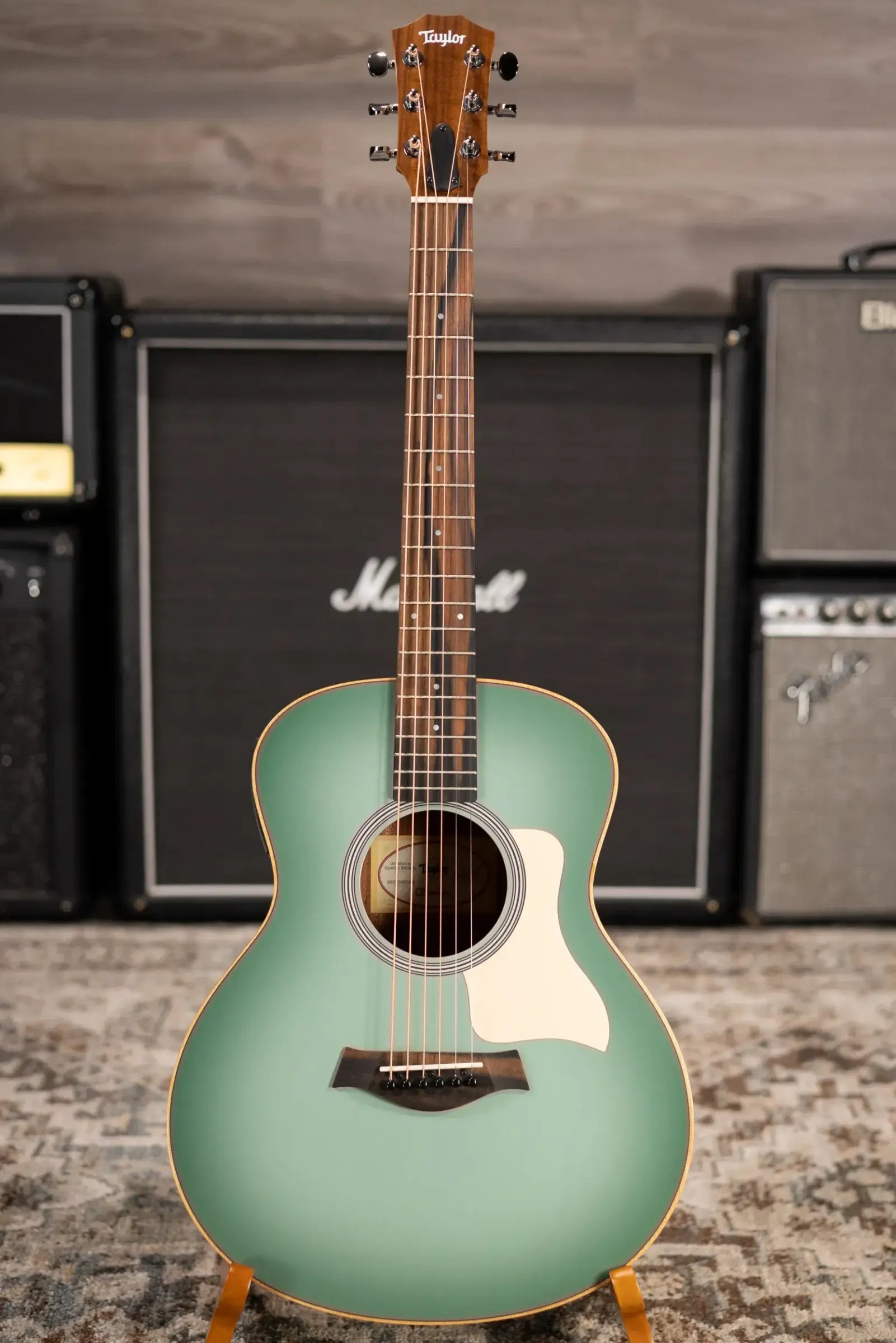 Taylor GS Mini-e Special Edition Acoustic/Electric Guitar - Vintage Teal Burst with GS Mini Hard Bag