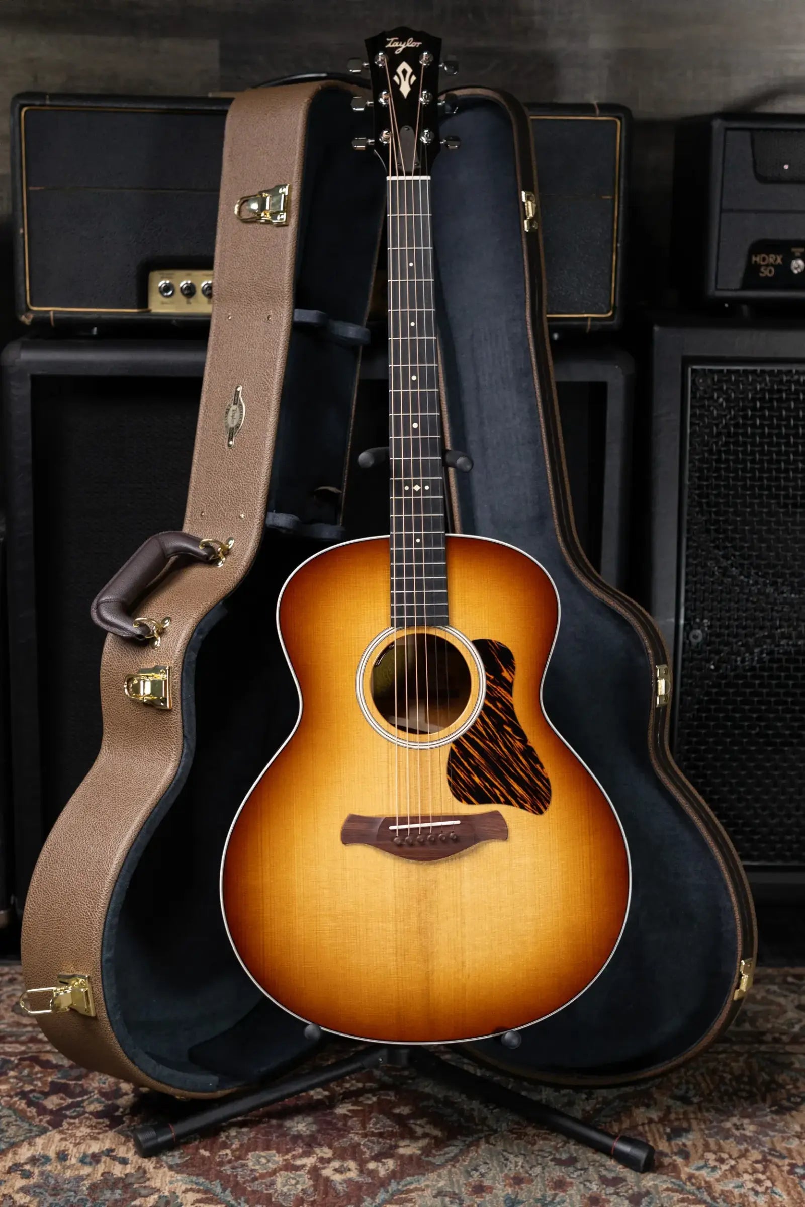 Taylor Gold Label 514e Super Auditorium Acoustic/Electric Guitar - Sunburst with Firestripe Pickguard and Hardshell Case