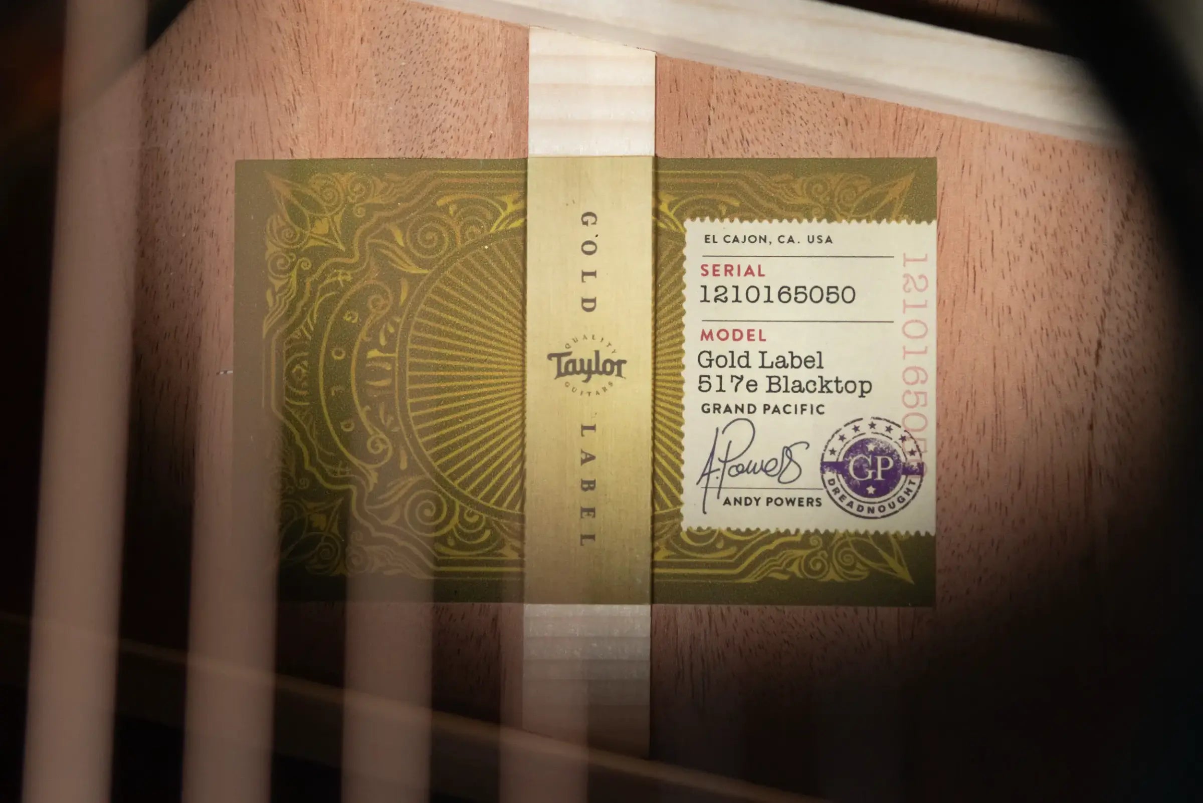 Taylor Gold Label 517e Grand Pacific Acoustic/Electric Guitar - Blacktop with Hardshell Case