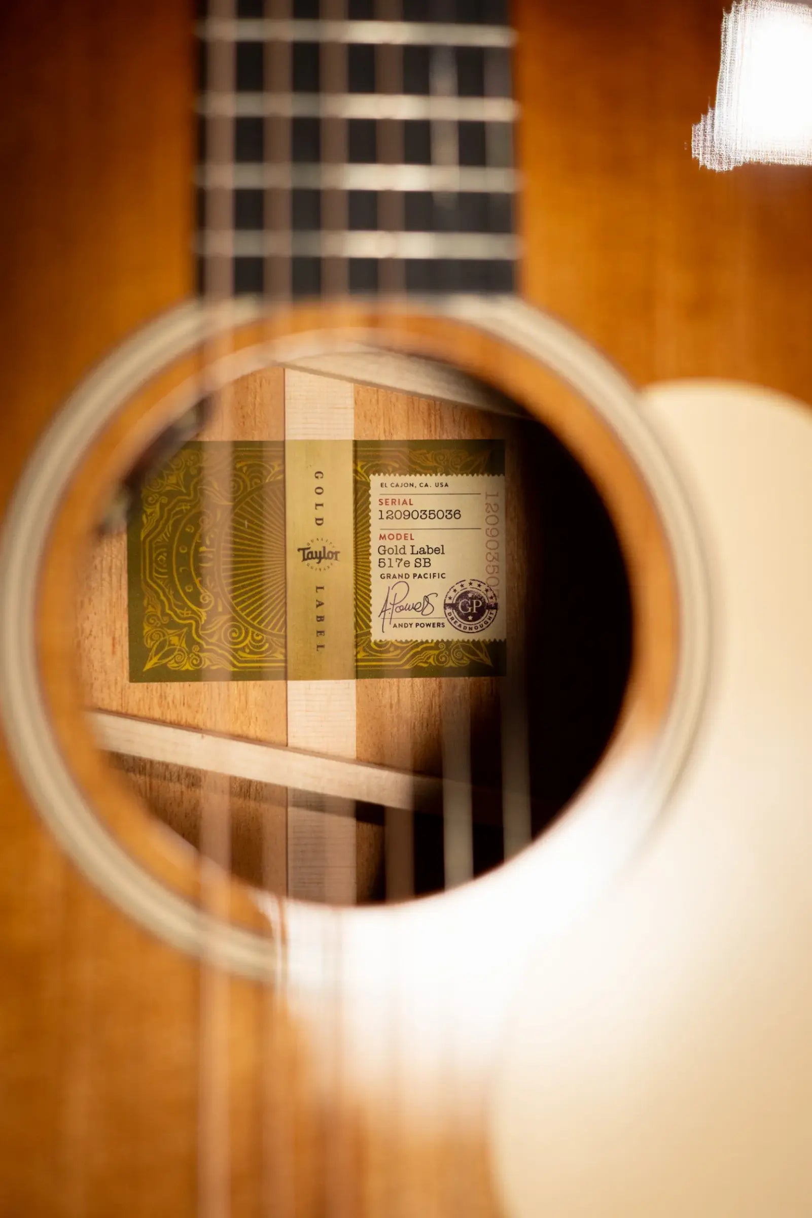 Taylor Gold Label 517e SB Grand Pacific Acoustic/Electric Guitar - Sunburst with Cream Pickguard and Hardshell Case