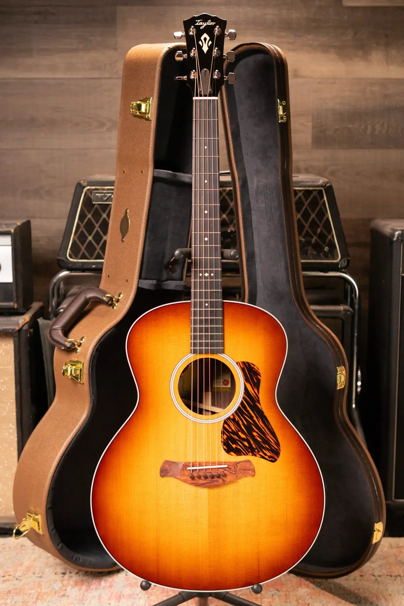 Taylor Gold Label 714e SB Super Auditorium Acoustic/Electric Guitar - Sunburst with Firestripe Pickguard and Hardshell Case