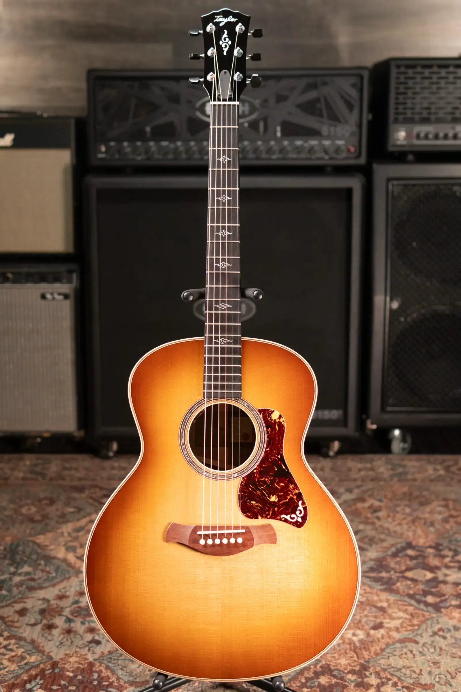 Taylor Gold Label 814e SB Honduran Rosewood Super Auditorium Acoustic/Electric Guitar - Burst Top with Hardshell Case