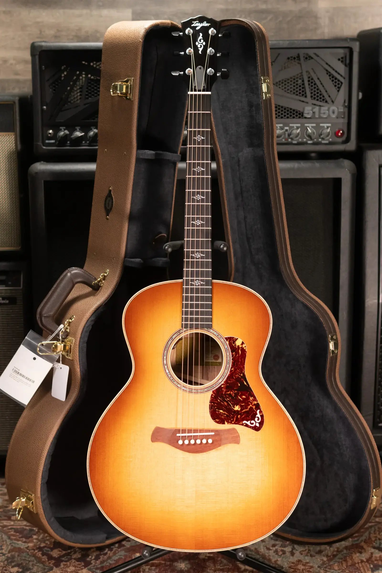 Taylor Gold Label 814e SB Honduran Rosewood Super Auditorium Acoustic/Electric Guitar - Burst Top with Hardshell Case