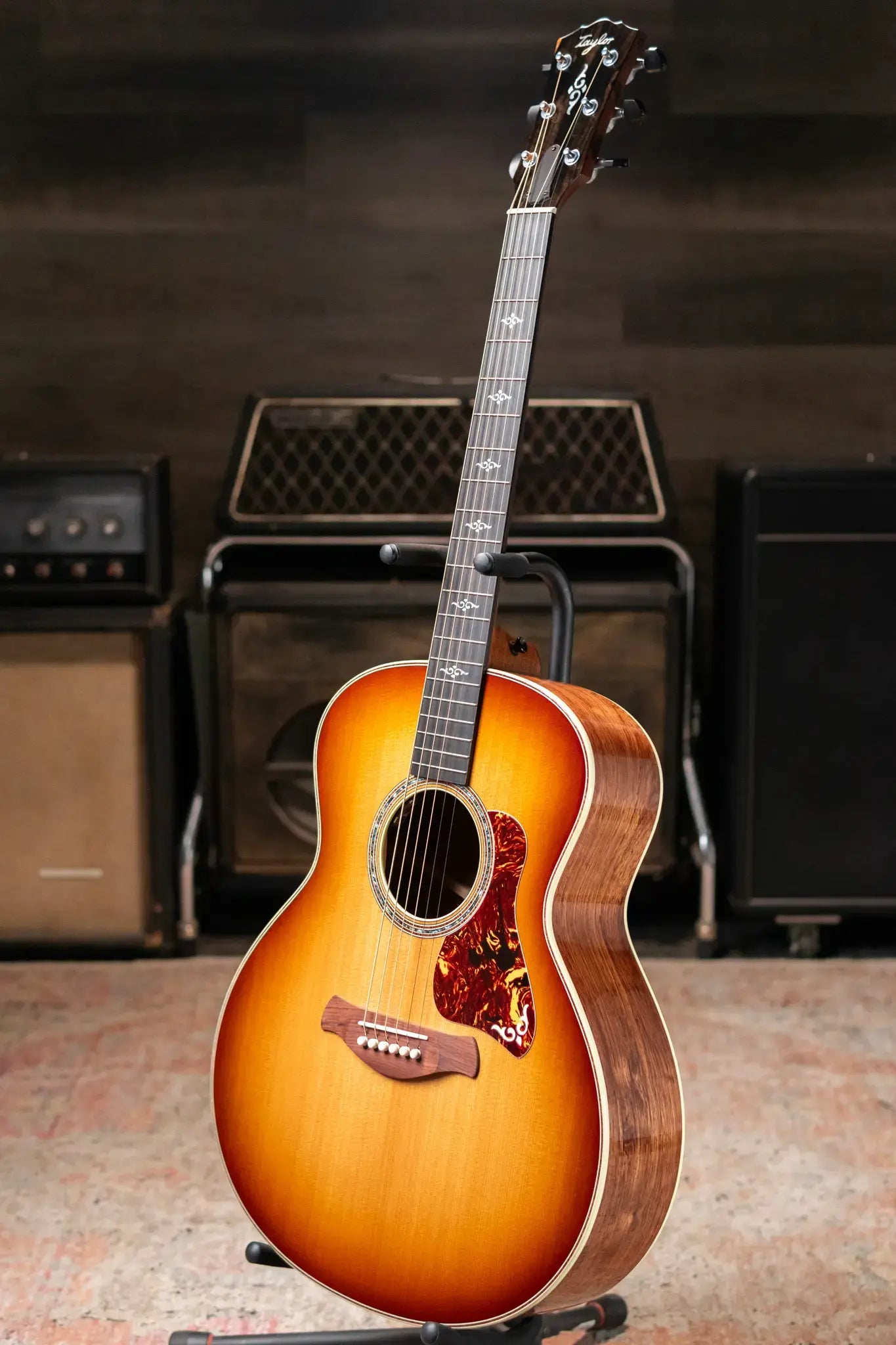 Taylor Gold Label 814e SB Super Auditorium Acoustic/Electric Guitar - Burst Top with Hardshell Case - Factory Demo