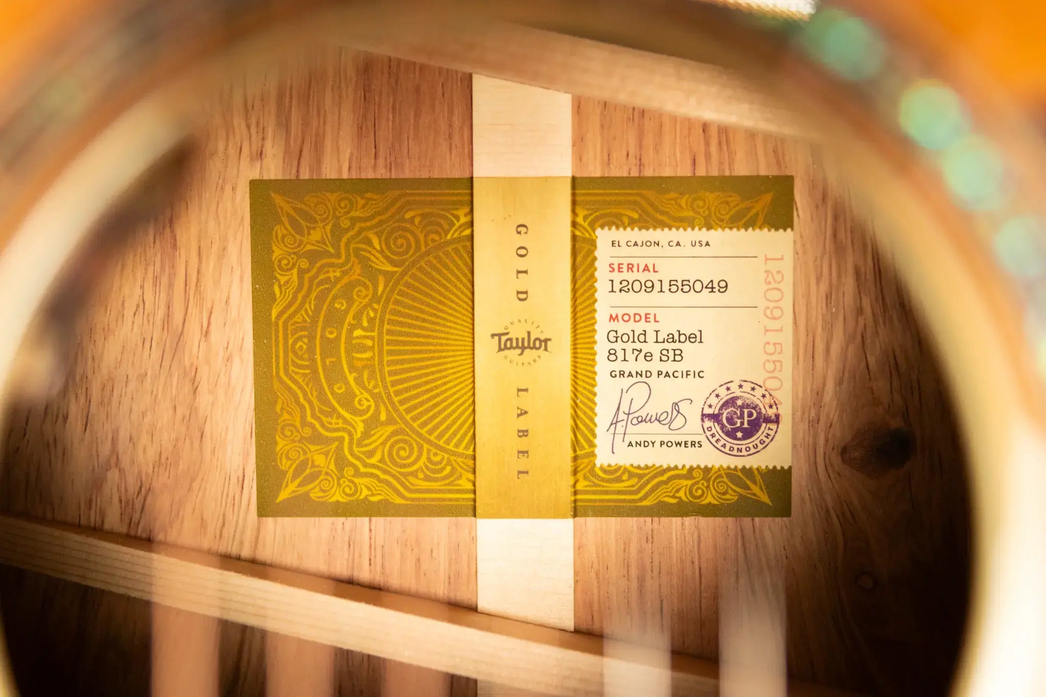 Taylor Gold Label 817e SB Grand Pacific Acoustic/Electric Guitar - Sunburst with Hardshell Case