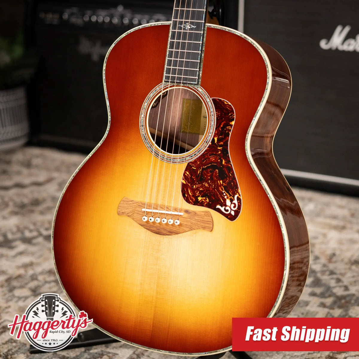 Taylor Gold Label 914e SB Super Auditorium Acoustic/Electric Guitar - Sunburst with Hardshell Case - Demo