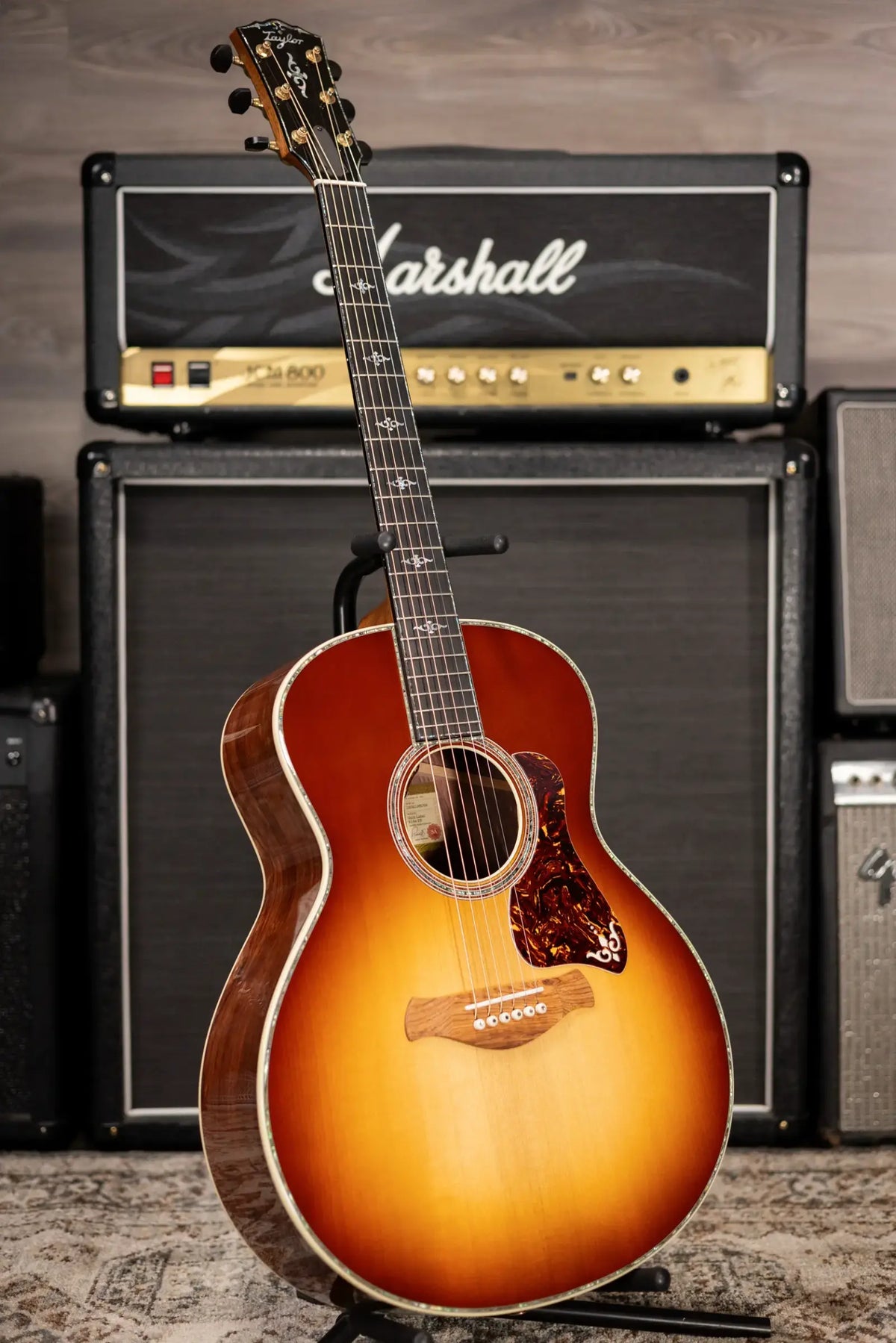 Taylor Gold Label 914e SB Super Auditorium Acoustic/Electric Guitar - Sunburst with Hardshell Case - Demo