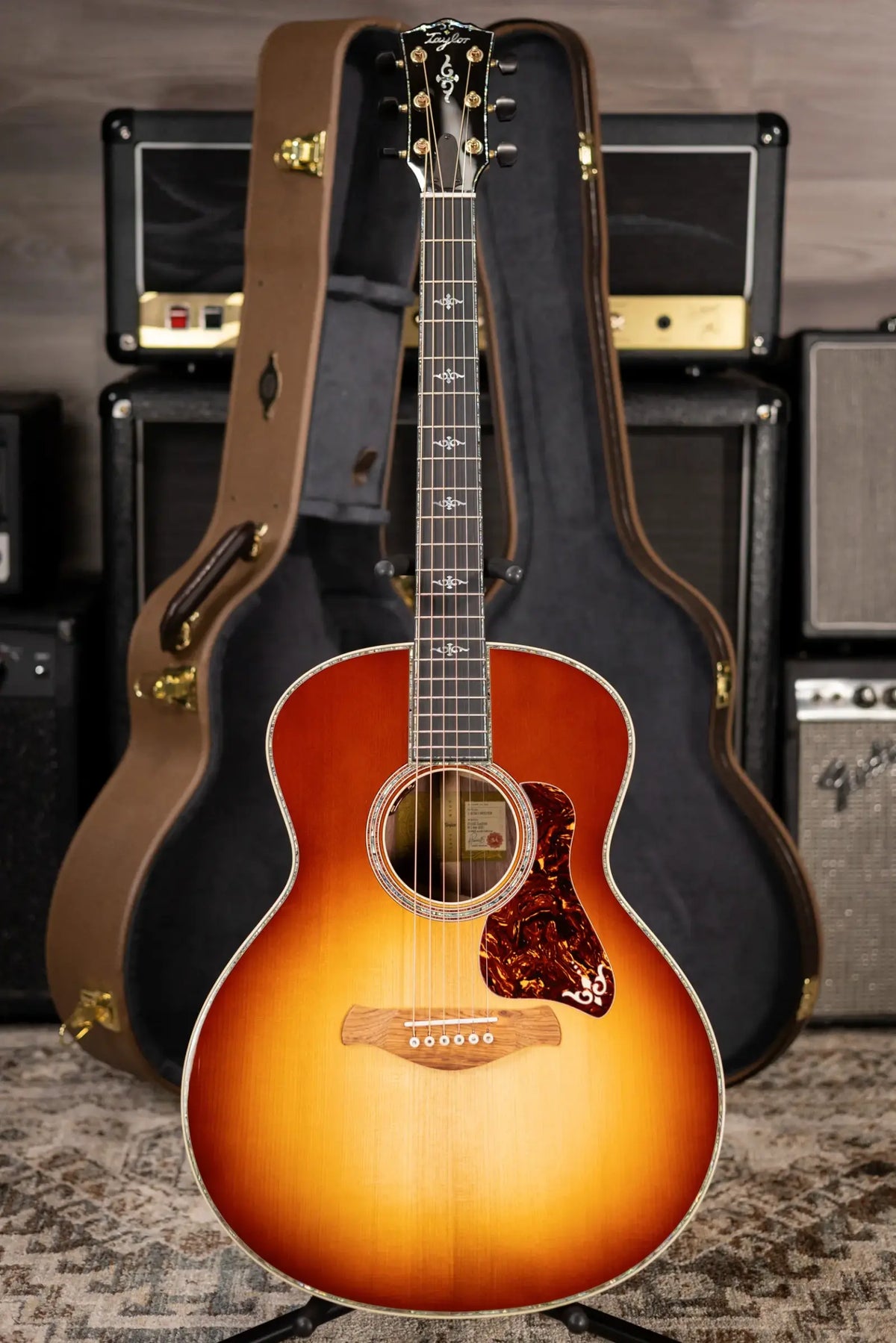 Taylor Gold Label 914e SB Super Auditorium Acoustic/Electric Guitar - Sunburst with Hardshell Case - Demo