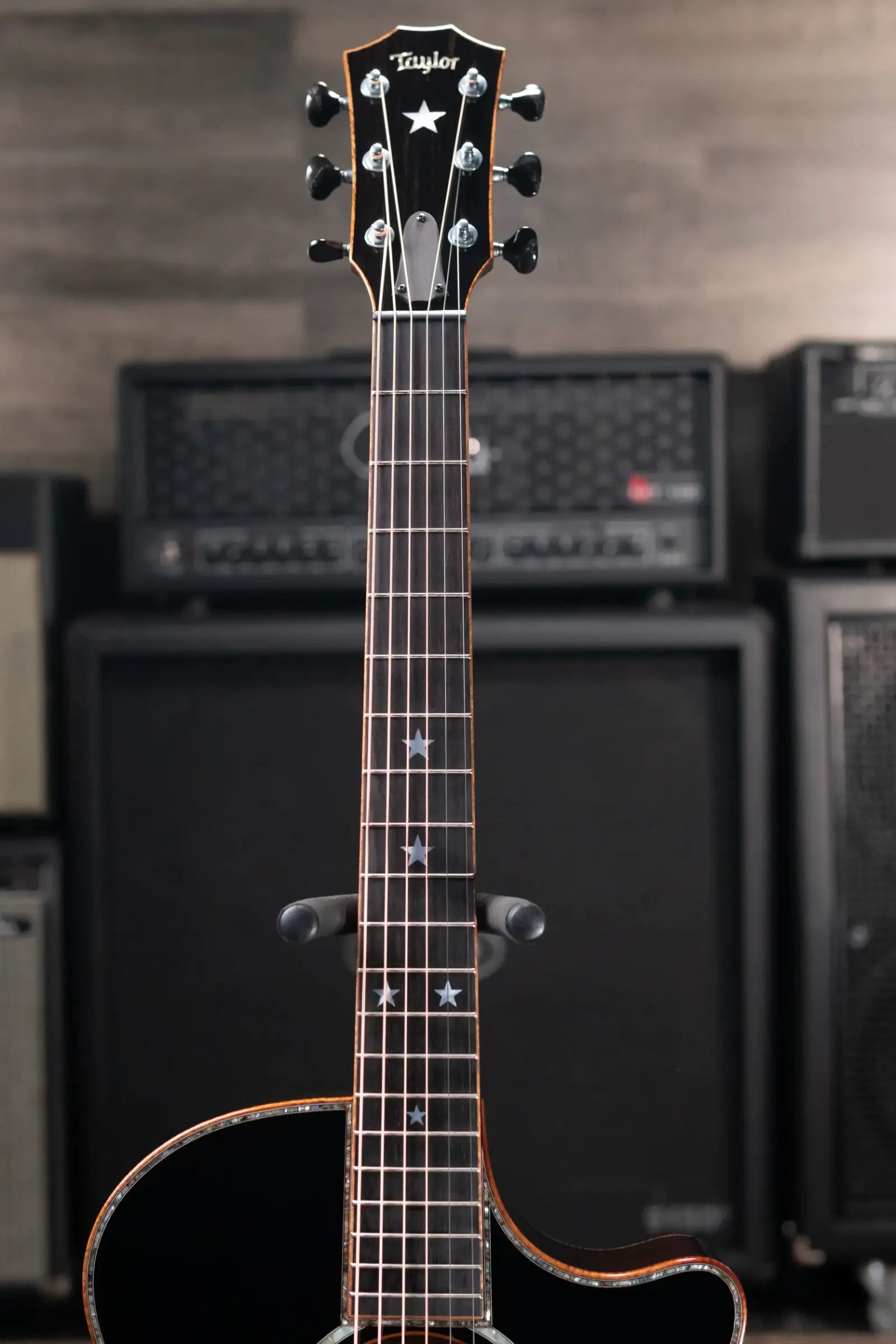 Taylor Guitars 4 Vets 814ce Special Edition Grand Auditorium Acoustic/Electric Guitar - Blacktop with Hardshell Case