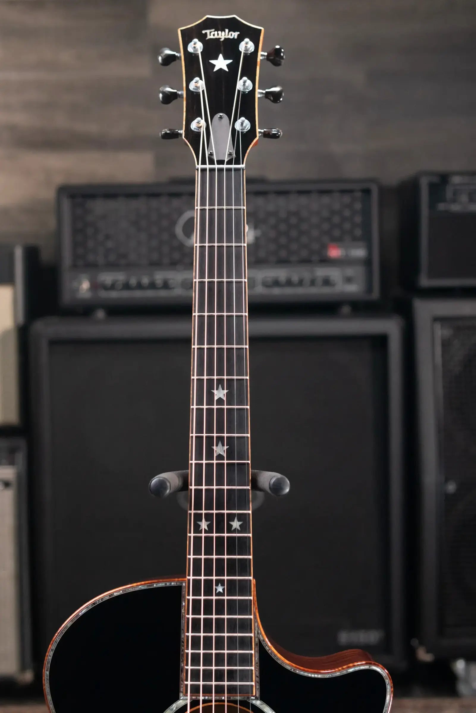 Taylor Guitars 4 Vets 814ce Special Edition Grand Auditorium Acoustic/Electric Guitar - Blacktop with Hardshell Case