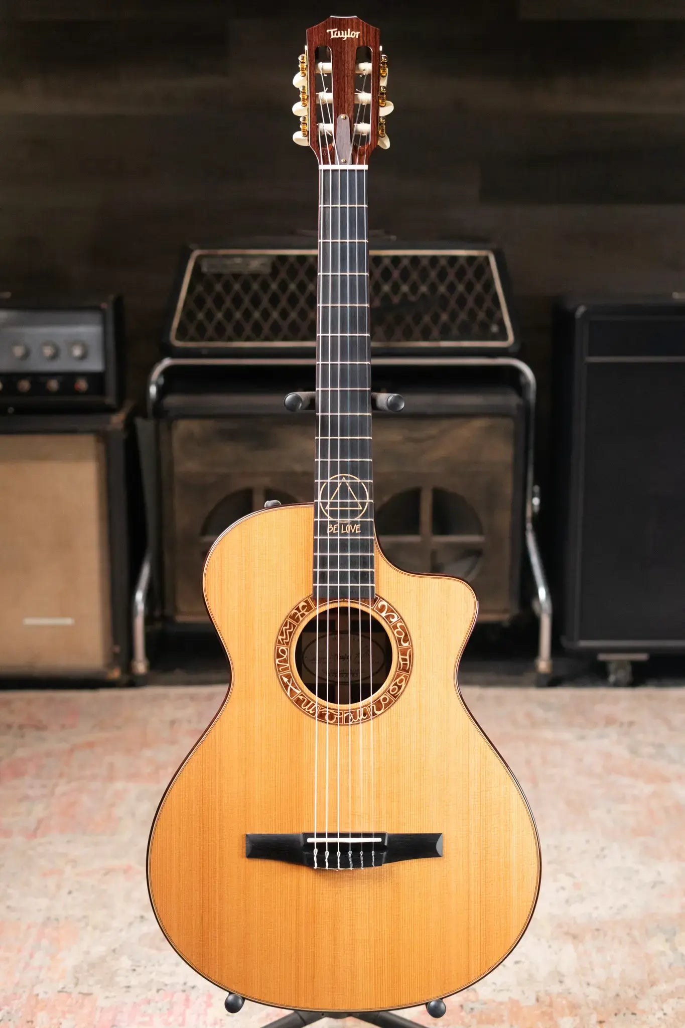 Taylor JMSM Jason Mraz Signature Nylon Grand Concert Acoustic/Electric Guitar with Hardshell Case