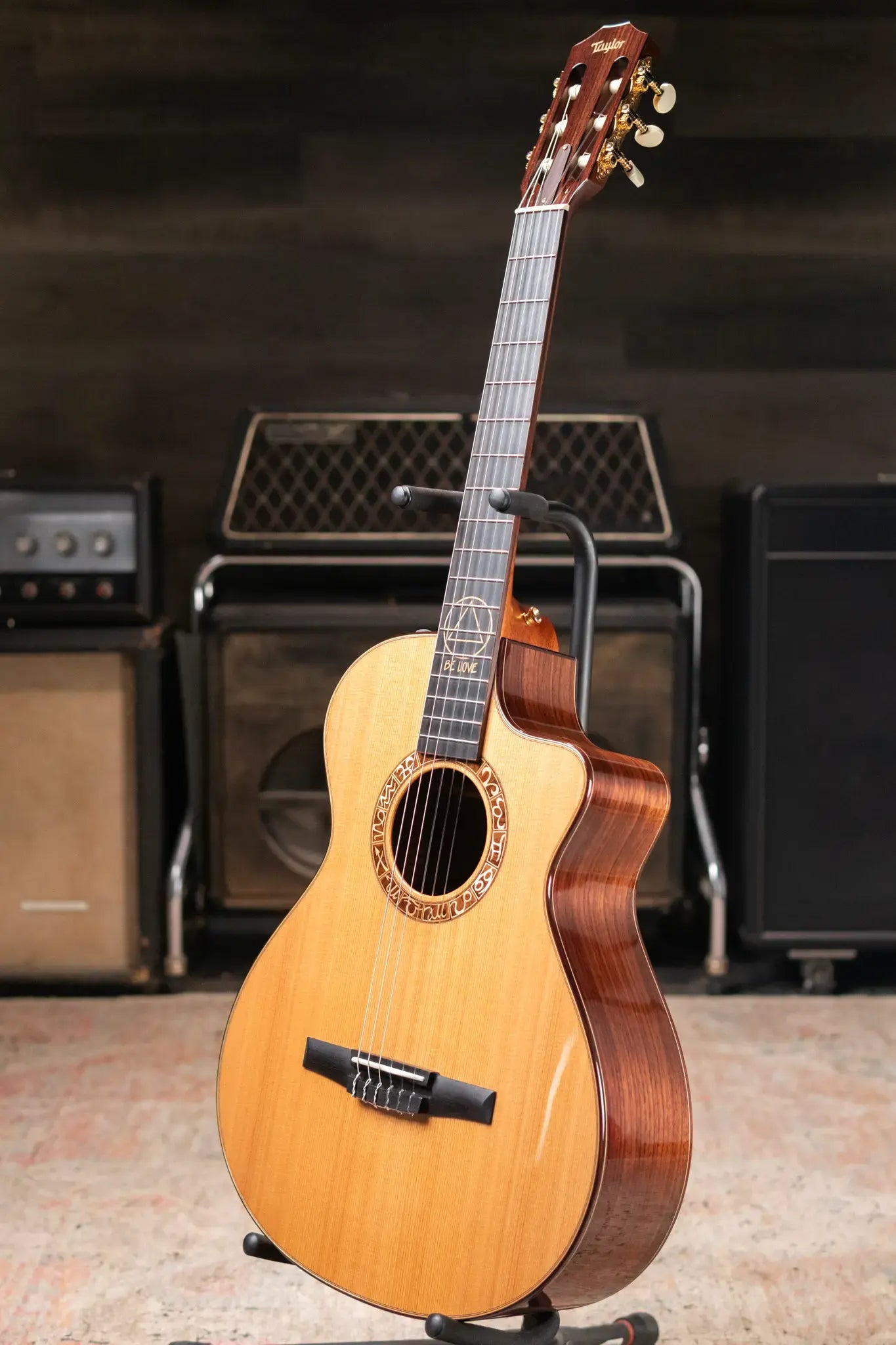 Taylor JMSM Jason Mraz Signature Nylon Grand Concert Acoustic/Electric Guitar with Hardshell Case