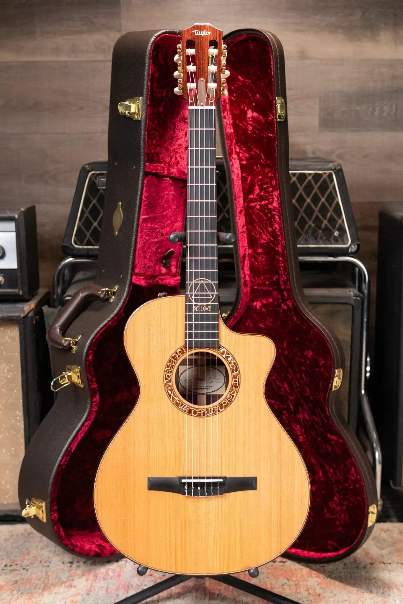 Taylor JMSM Jason Mraz Signature Nylon Grand Concert Acoustic/Electric Guitar with Hardshell Case