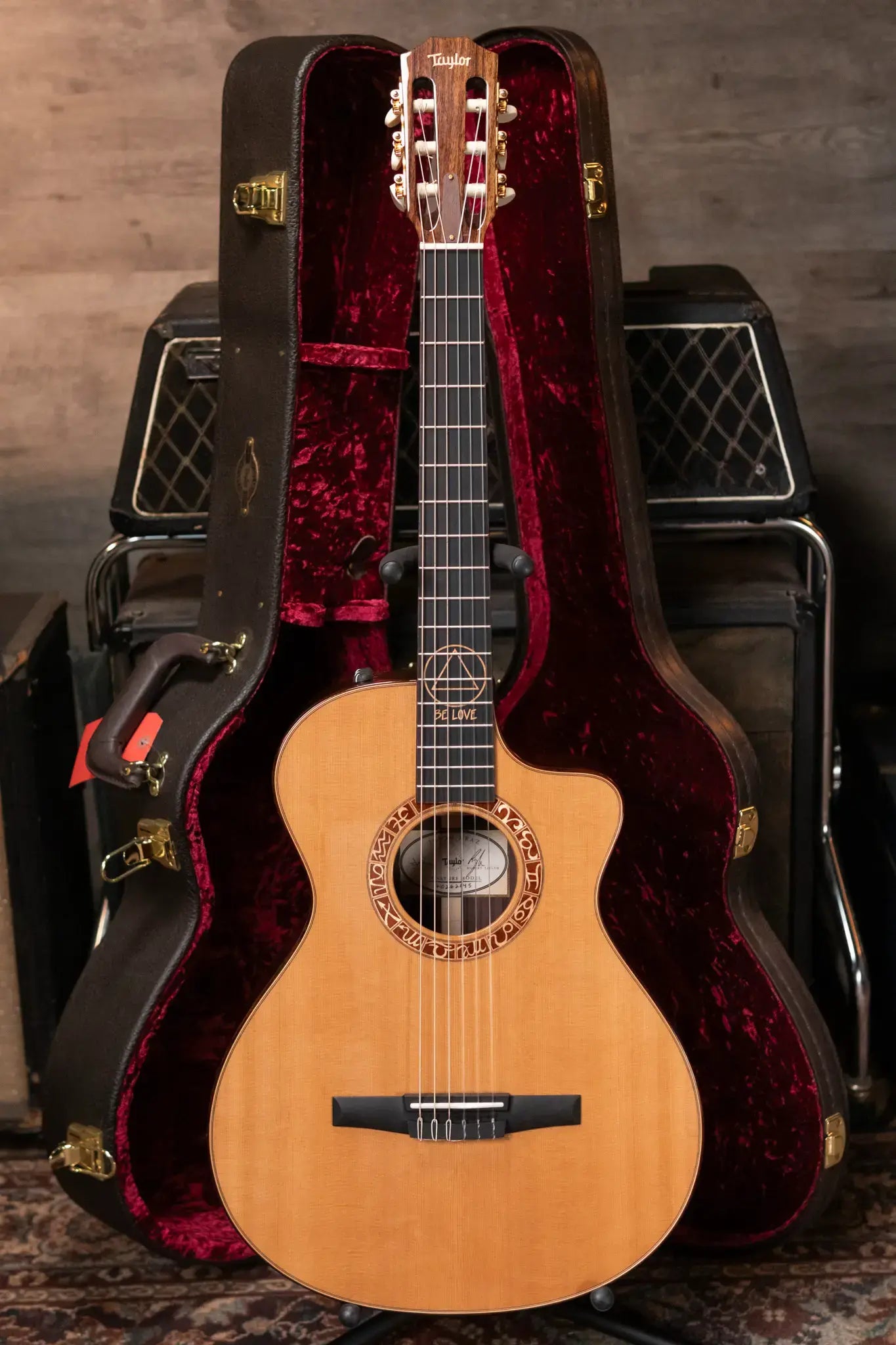 Taylor Jason Mraz Signature Grand Concert Nylon Acoustic/Electric with Deluxe Hardshell Case - Floor Model Demo