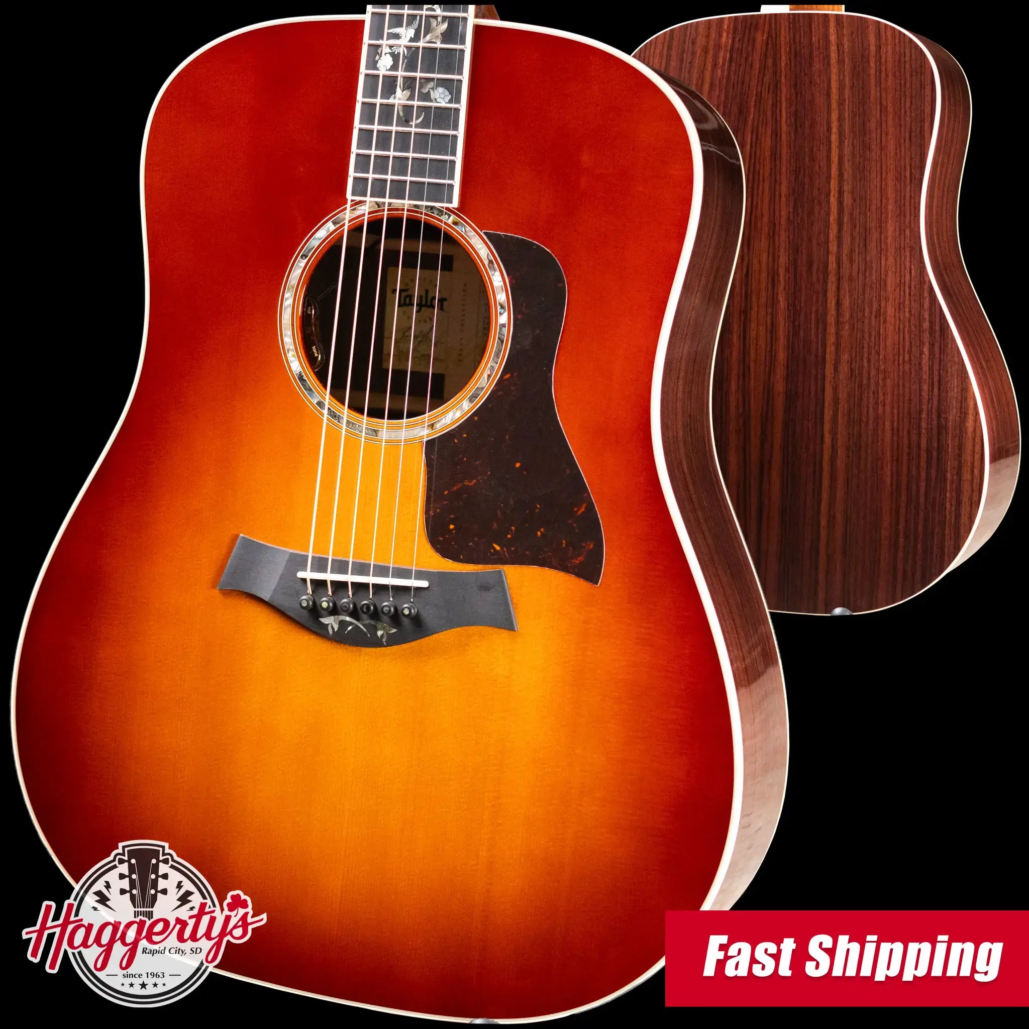 Taylor Legacy 810e Special Edition Acoustic/Electric Guitar - Heritage Burst with Hardshell Case