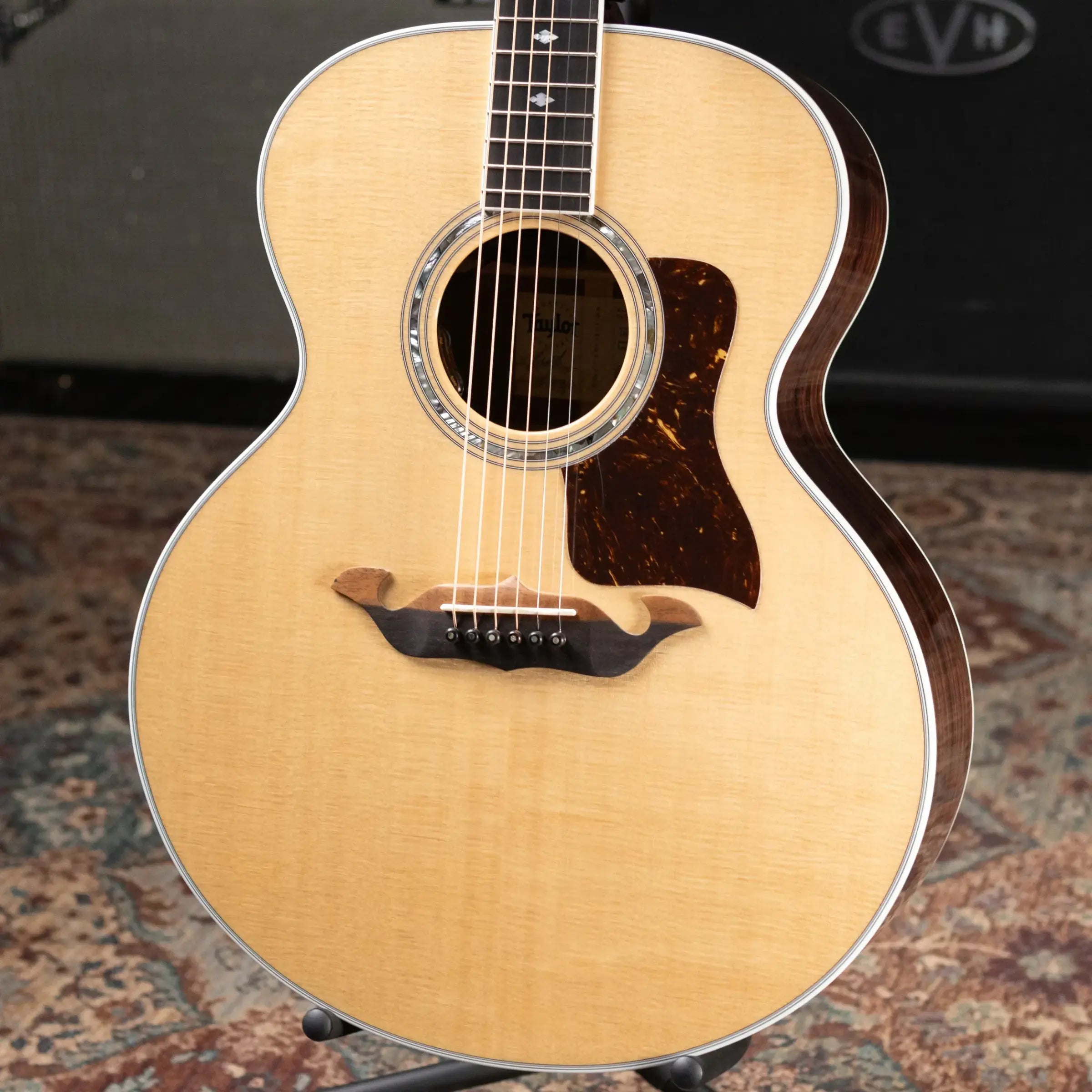 Taylor Legacy 815e Deep Body Jumbo Acoustic/Electric Guitar - Natural with Hardshell Case