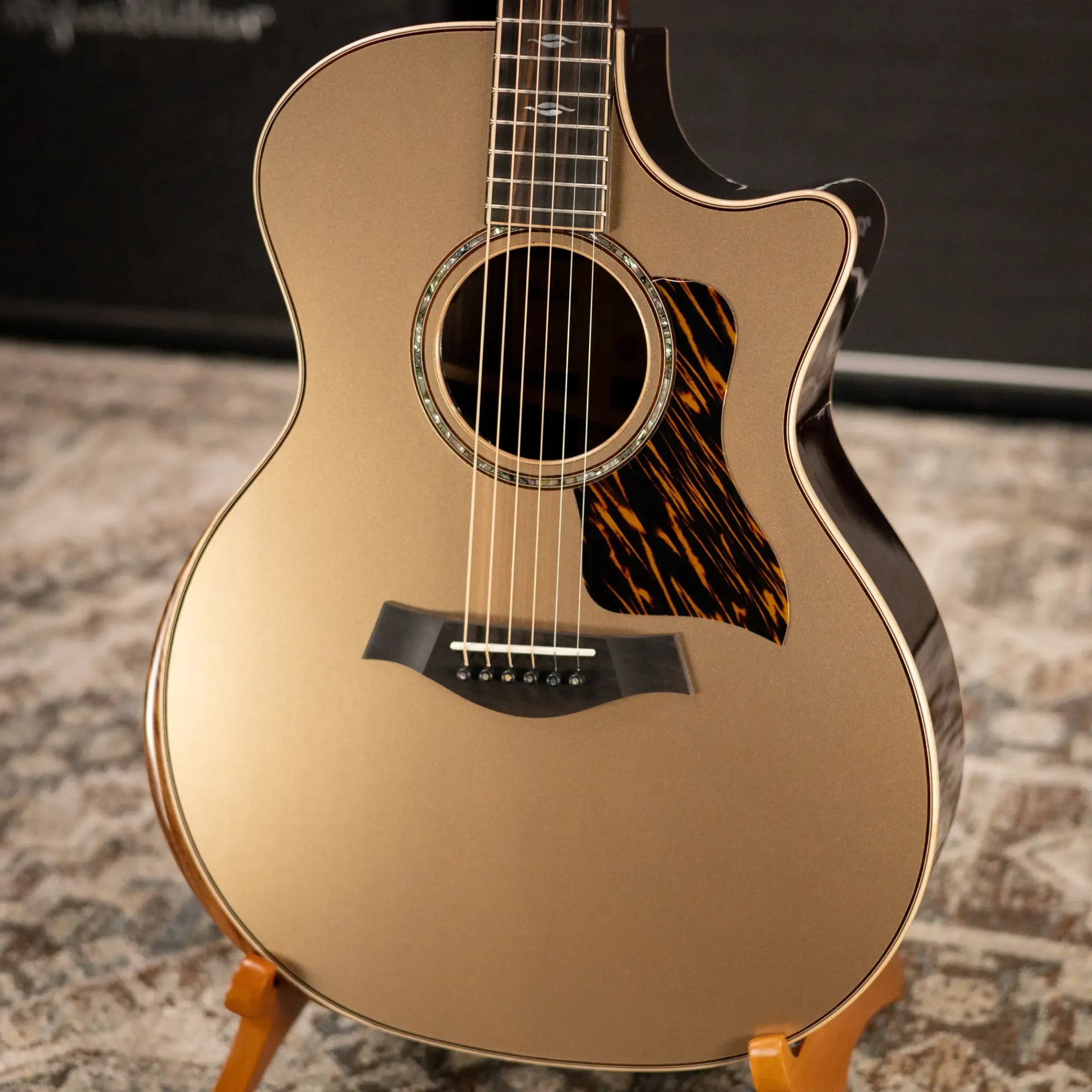 Taylor Next Generation 814ce LTD Grand Auditorium Acoustic/Electric Guitar - Casablanca Beige Metallic Top with Hardshell Case