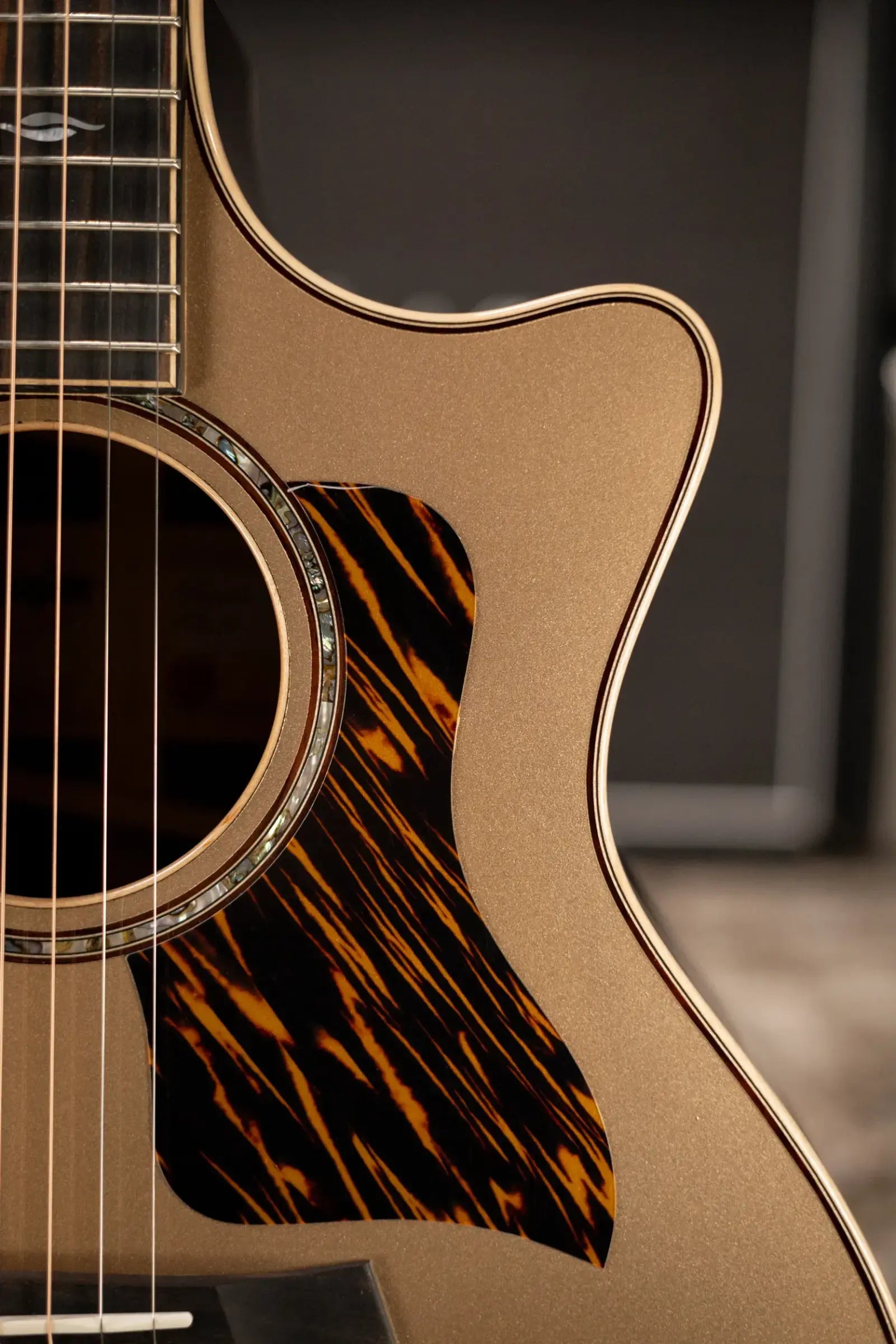 Taylor Next Generation 814ce LTD Grand Auditorium Acoustic/Electric Guitar - Casablanca Beige Metallic Top with Hardshell Case