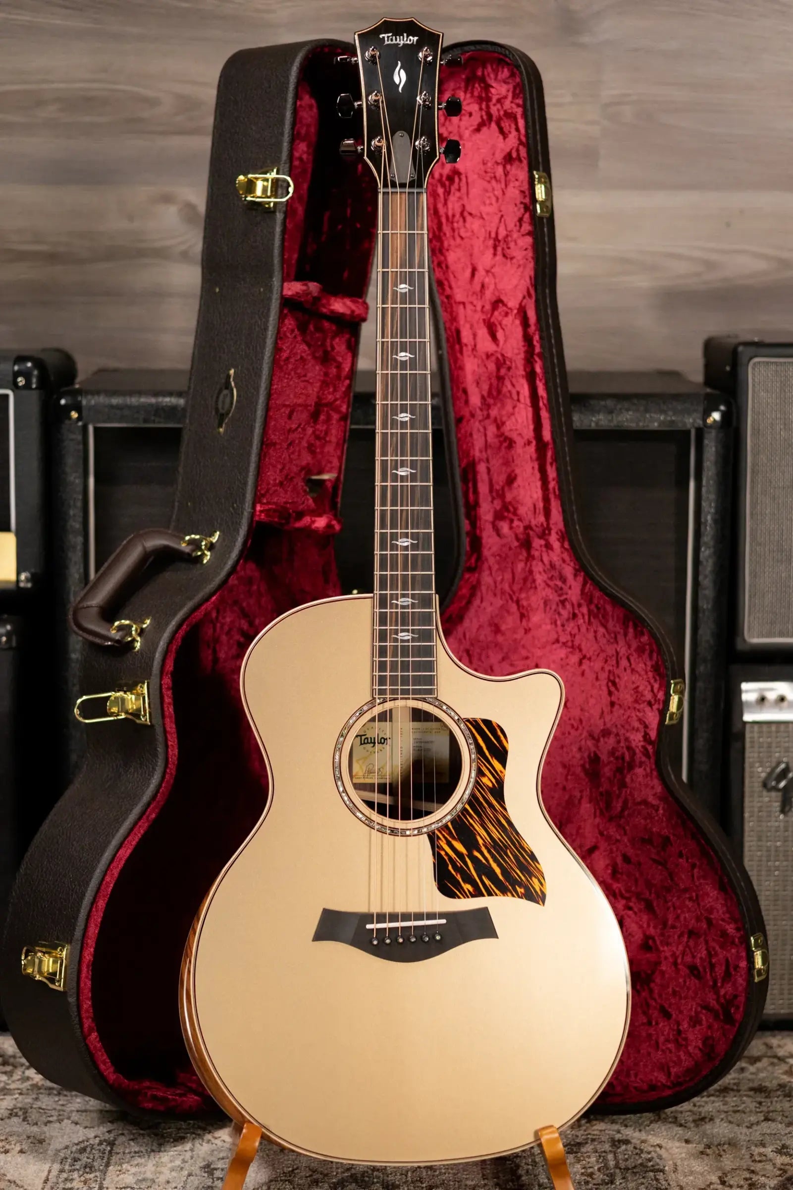 Taylor Next Generation 814ce LTD Grand Auditorium Acoustic/Electric Guitar - Casablanca Beige Metallic Top with Hardshell Case
