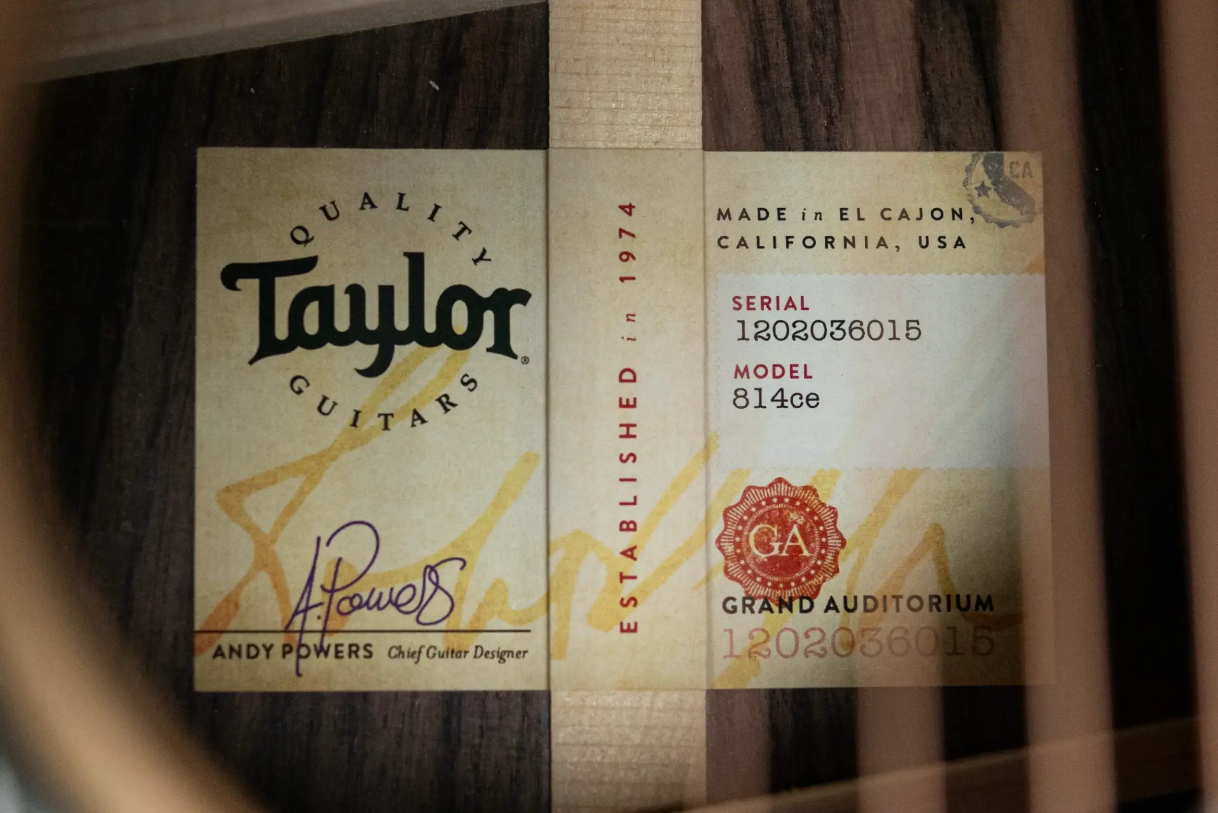 Taylor Next Generation 814ce Left-Handed Grand Auditorium Acoustic/Electric Guitar with Hardshell Case