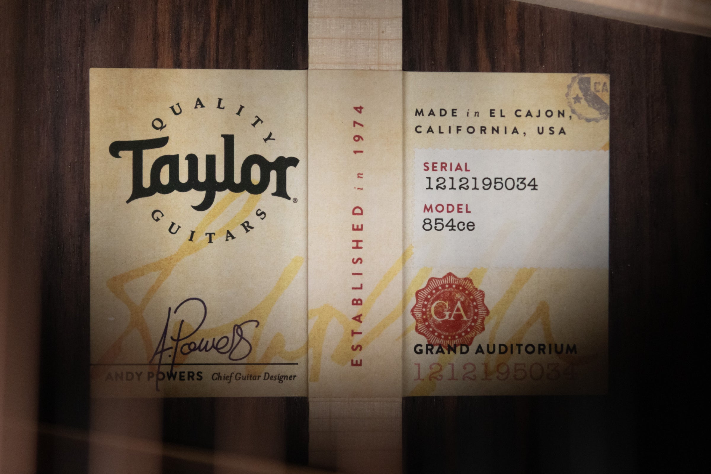 Taylor Next Generation 854ce 12-String Grand Auditorium Acoustic/Electric Guitar with Hardshell Case