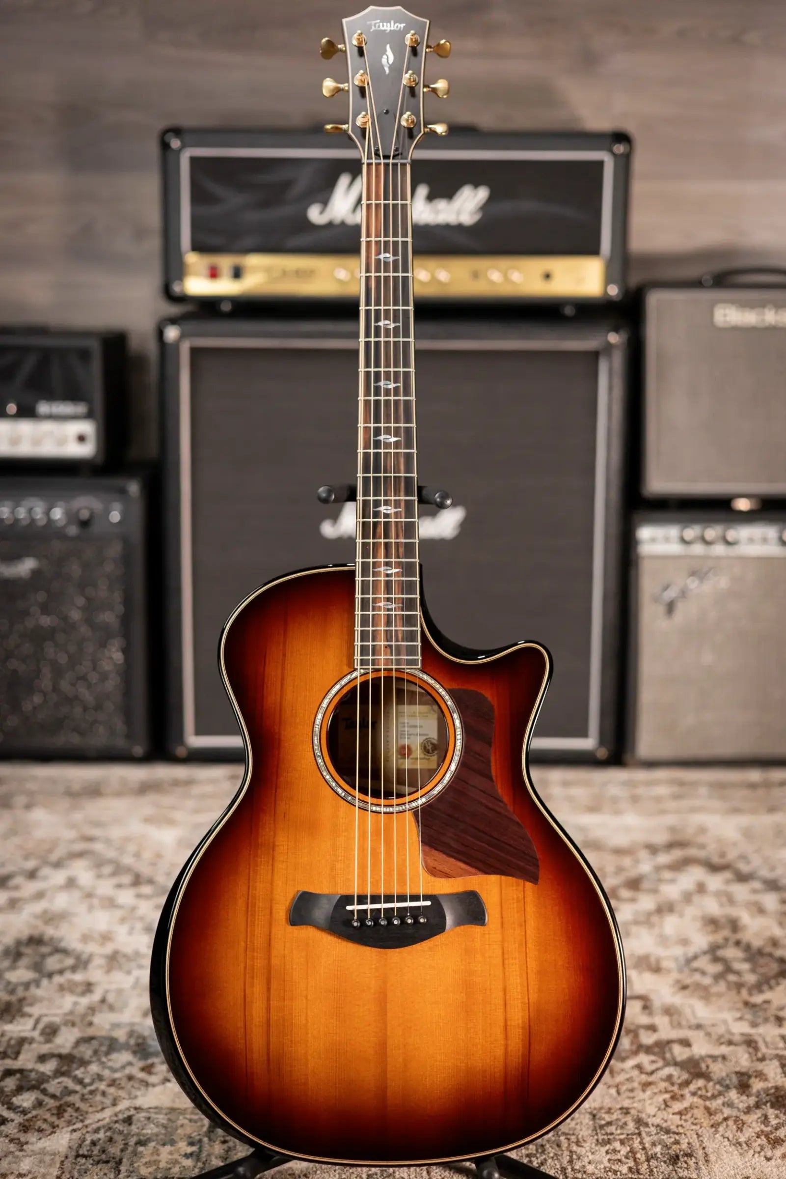 Taylor Next Generation Builder's Edition 814ce Grand Auditorium Acoustic/Electric Guitar - Redwood/Honduran Rosewood with Hardshell Case