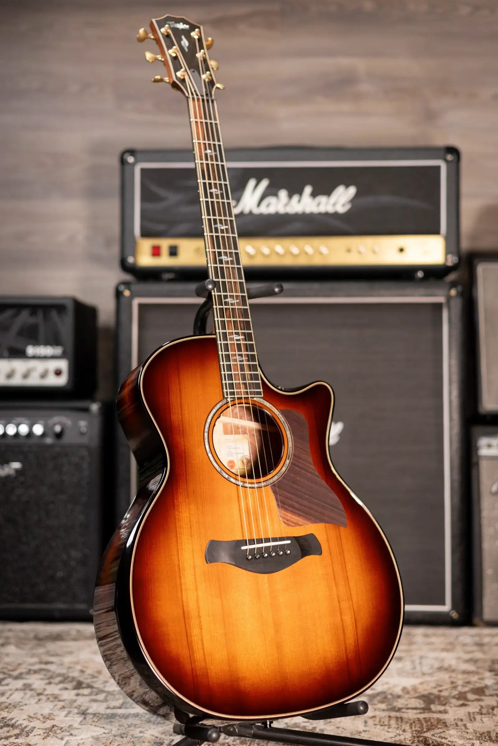 Taylor Next Generation Builder's Edition 814ce Grand Auditorium Acoustic/Electric Guitar - Redwood/Honduran Rosewood with Hardshell Case