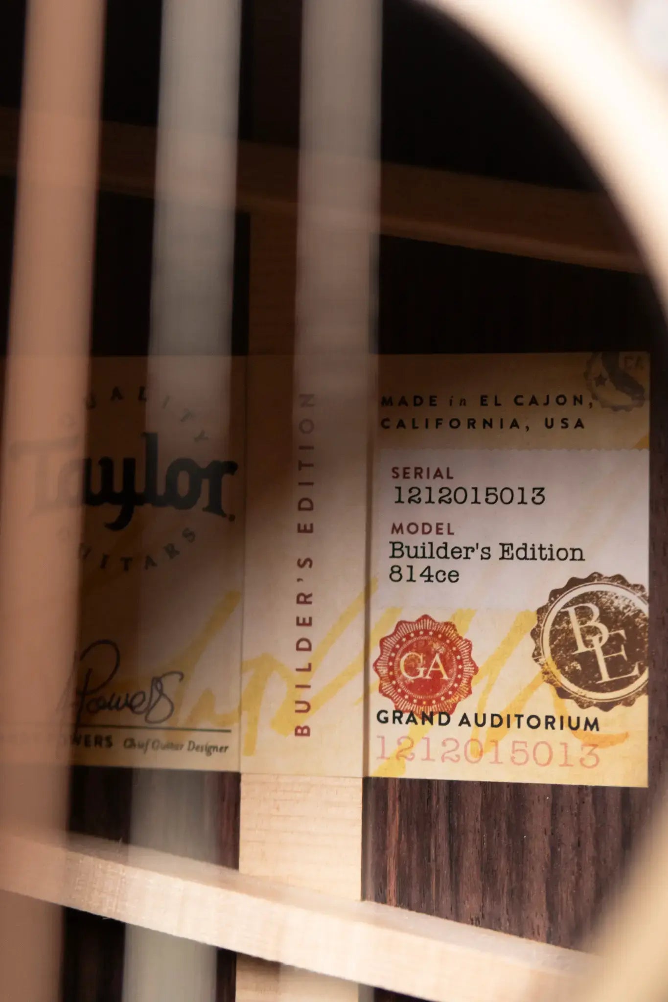 Taylor Next Generation Builder's Edition 814ce Grand Auditorium Acoustic/Electric Guitar with Hardshell Case