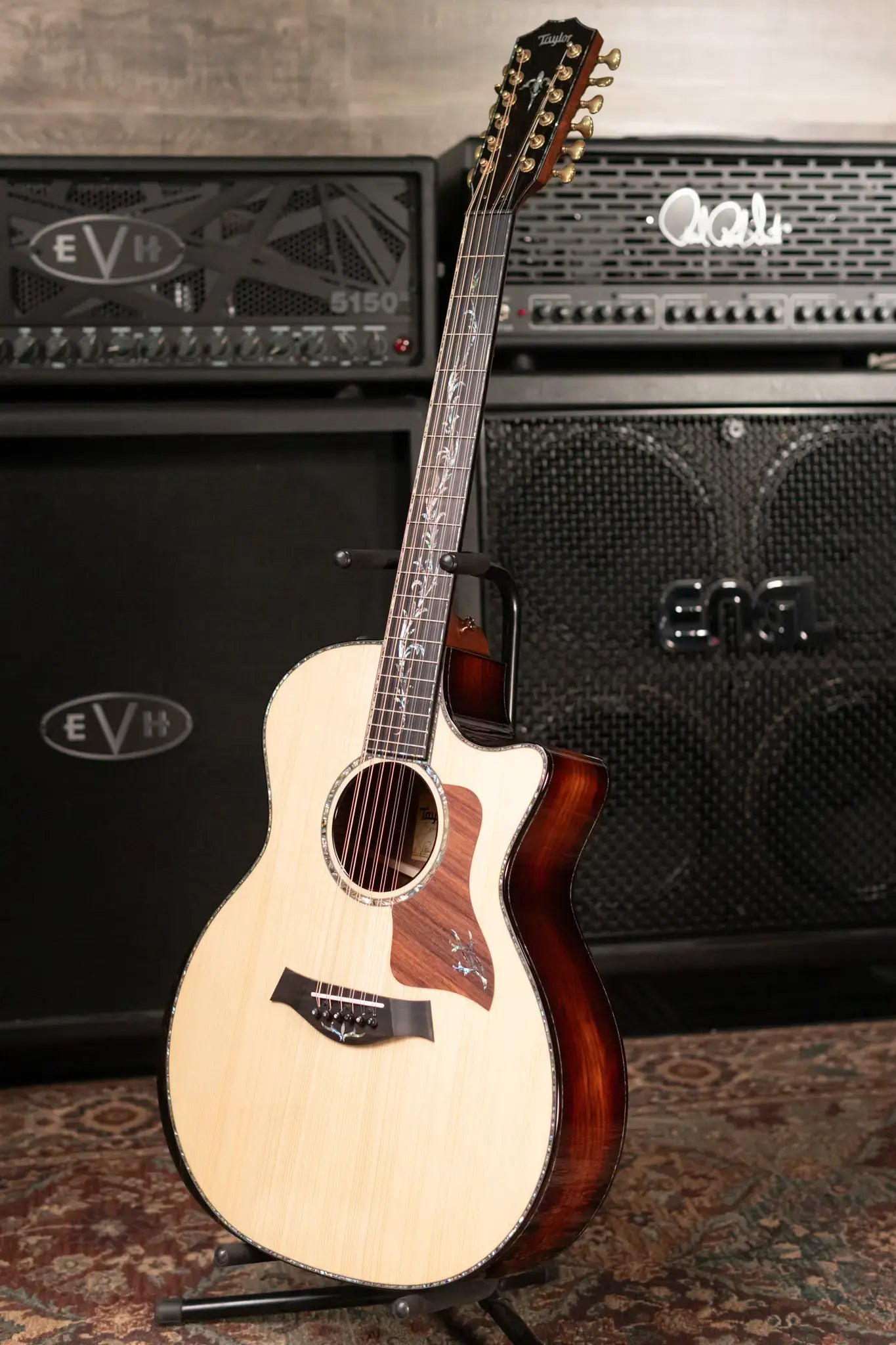 Taylor PS54ce Presentation Series 12-String Grand Auditorium Honduran Rosewood/Adirondack Spruce Acoustic/Electric Guitar with Hardshell Case