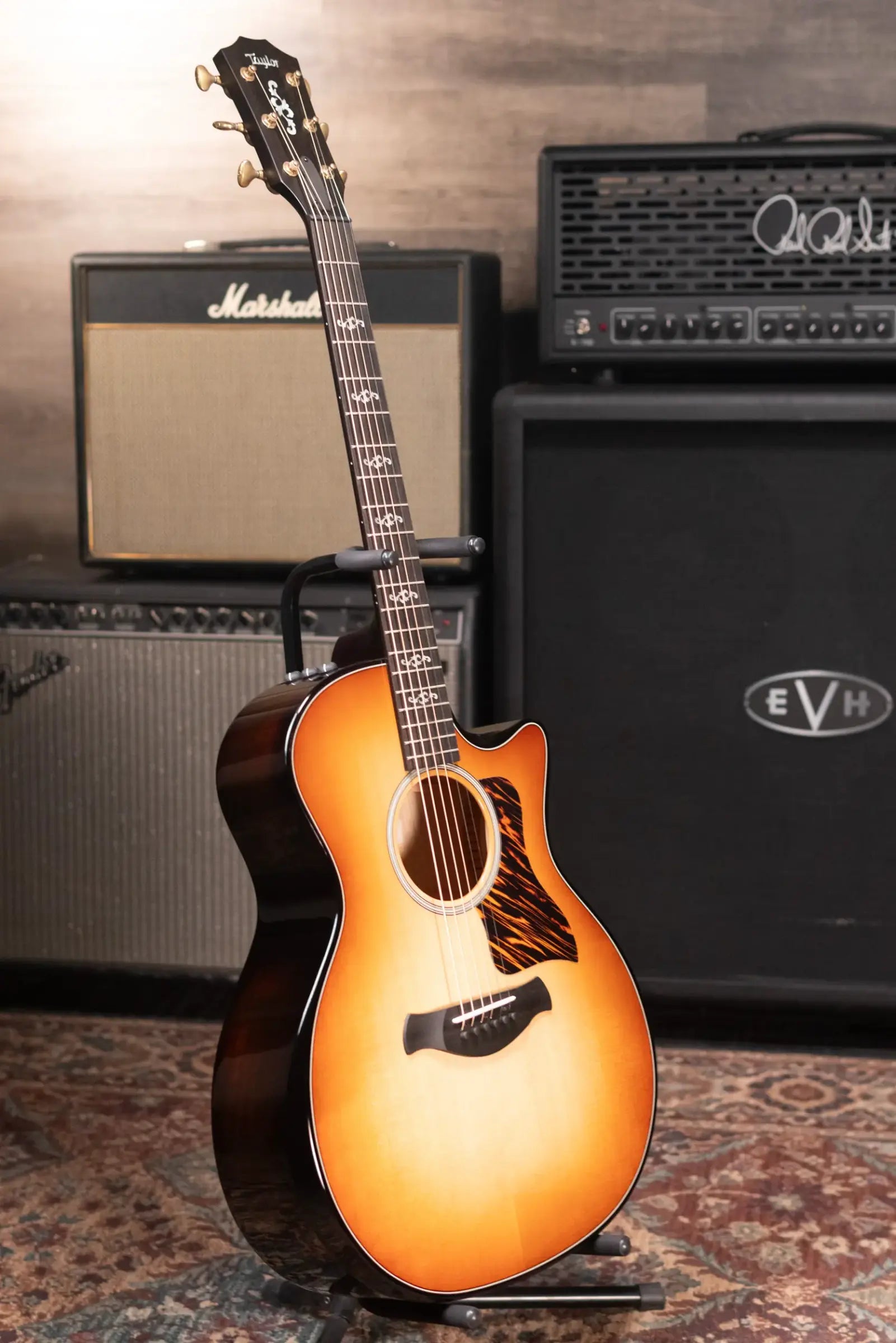 Taylor Prototype Sunset Boulevard Builder's Edition 514ce Grand Auditorium Acoustic/Electric Guitar - Shaded Edge Burst with Hardshell Case