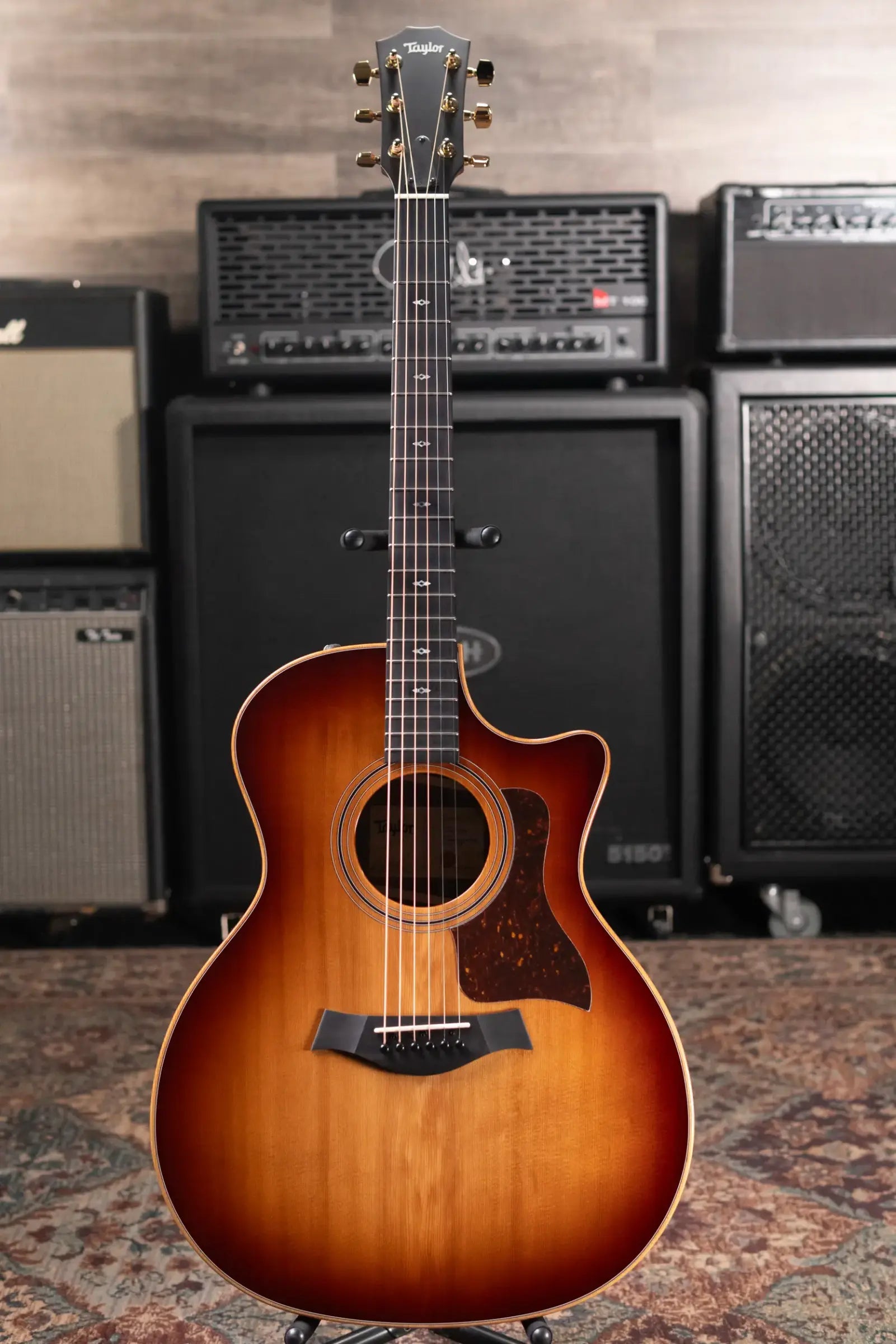 Taylor Sunset Boulevard 414ce Studio Grand Auditorium Acoustic/Electric Guitar - Shaded Edge Burst with Gig Bag - Used