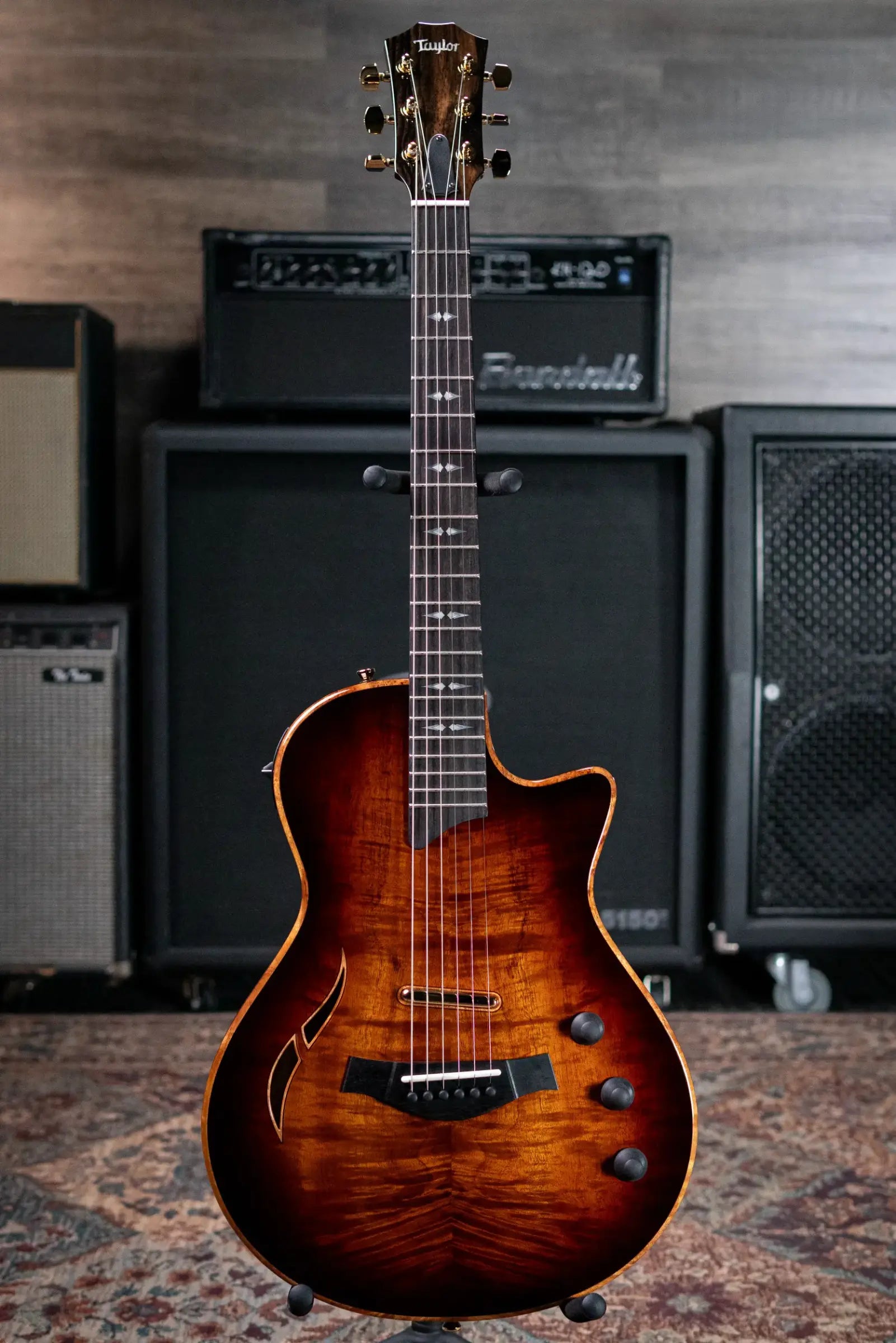 Taylor T5z Custom Koa Armrest Hollowbody Electric Guitar - Shaded Edge Burst with Hardshell Case