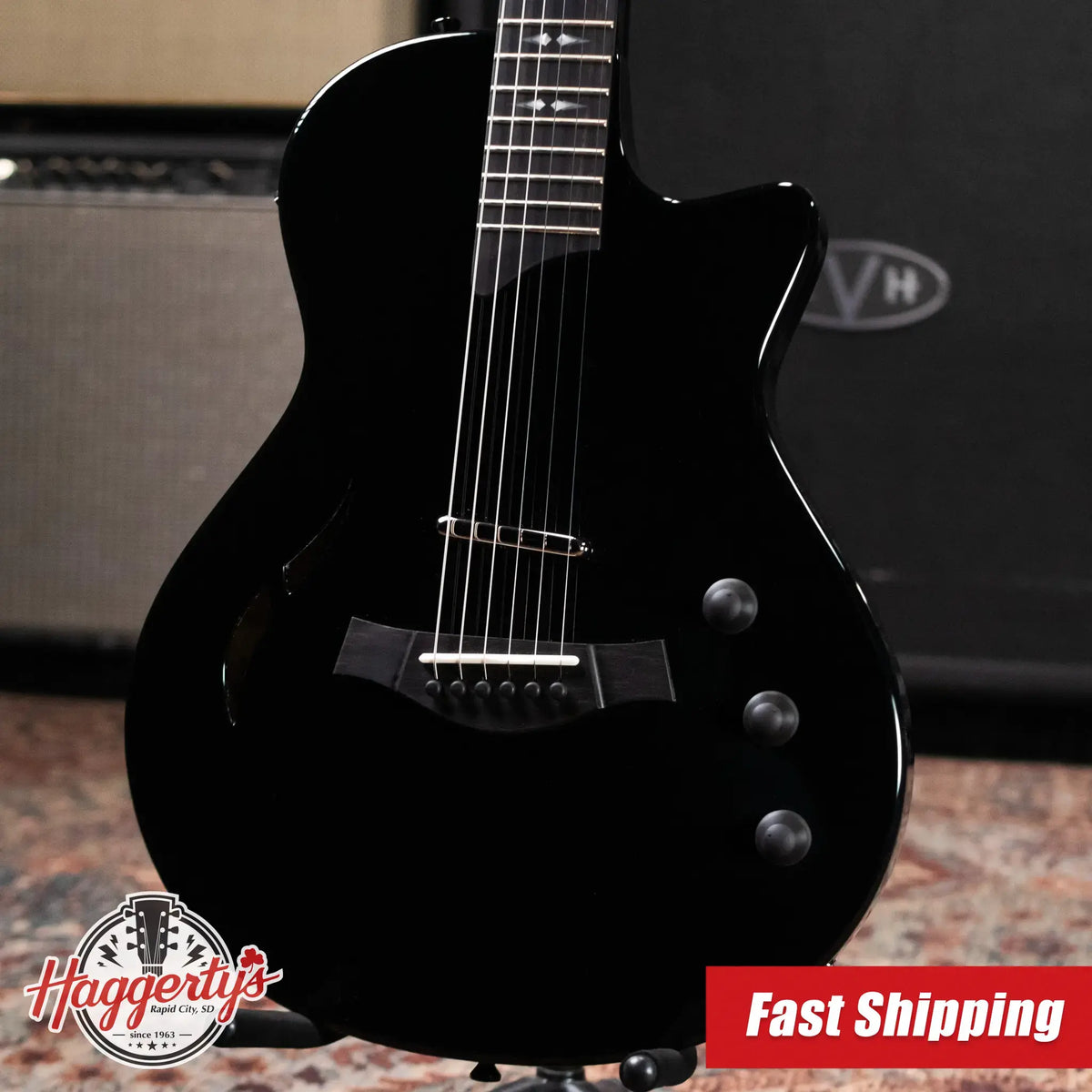 Taylor T5z Pro Electric Guitar - Black with Hardshell Case - Demo